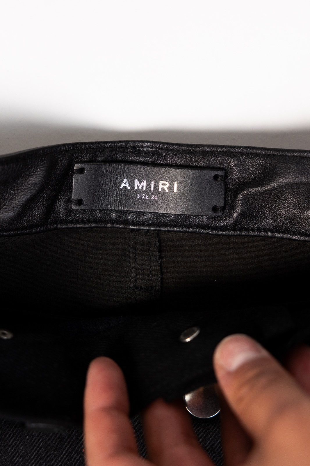 Amiri Amiri Leather & Denim Cropped Flare Pants Size US 26 / EU 42 - 8 Thumbnail