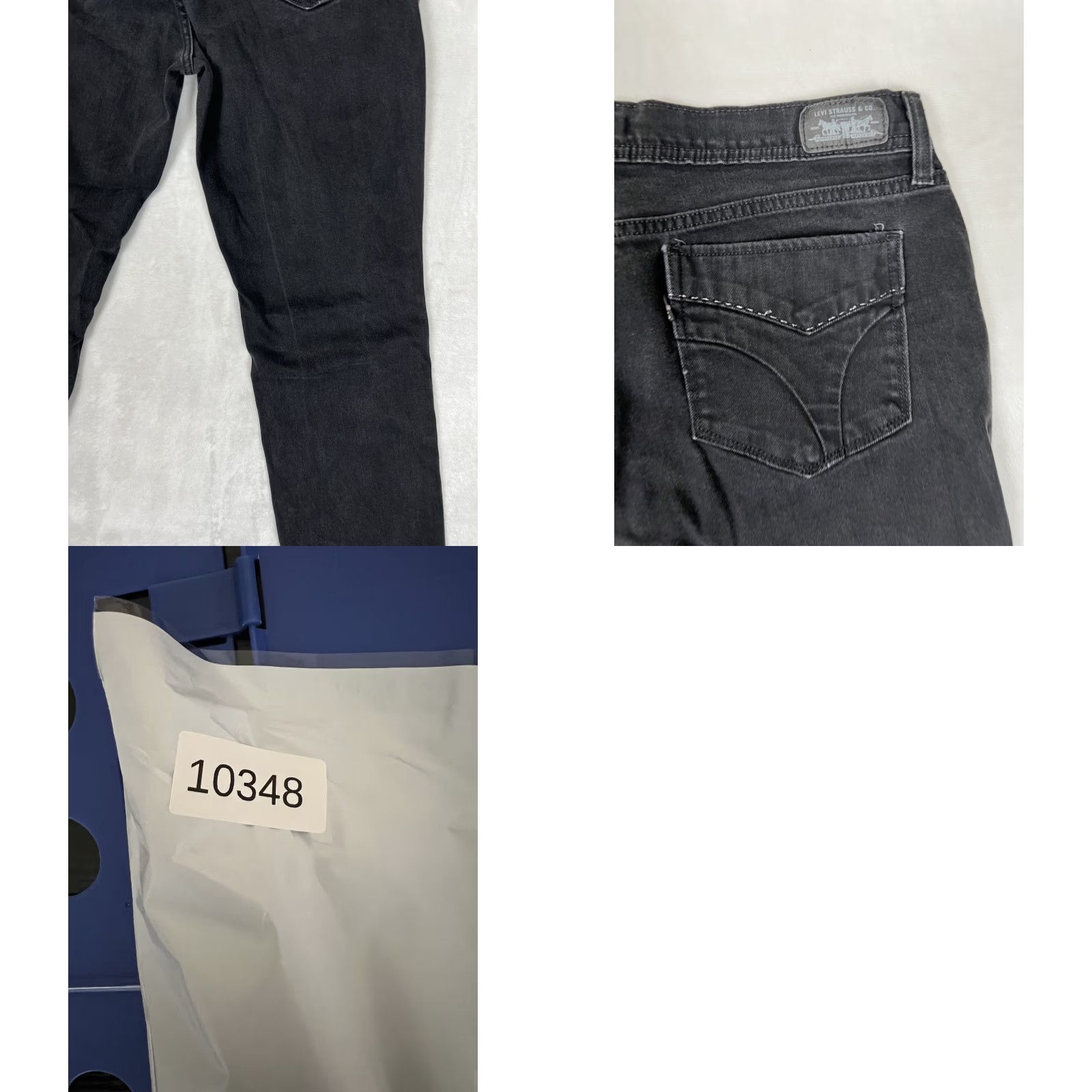 Levi's VINTAGE Levi’s 505 Straight Leg Stretch Women’s Black Jeans 12 S/C Y2K Size 34" / US 12 / IT 48 - 8 Thumbnail