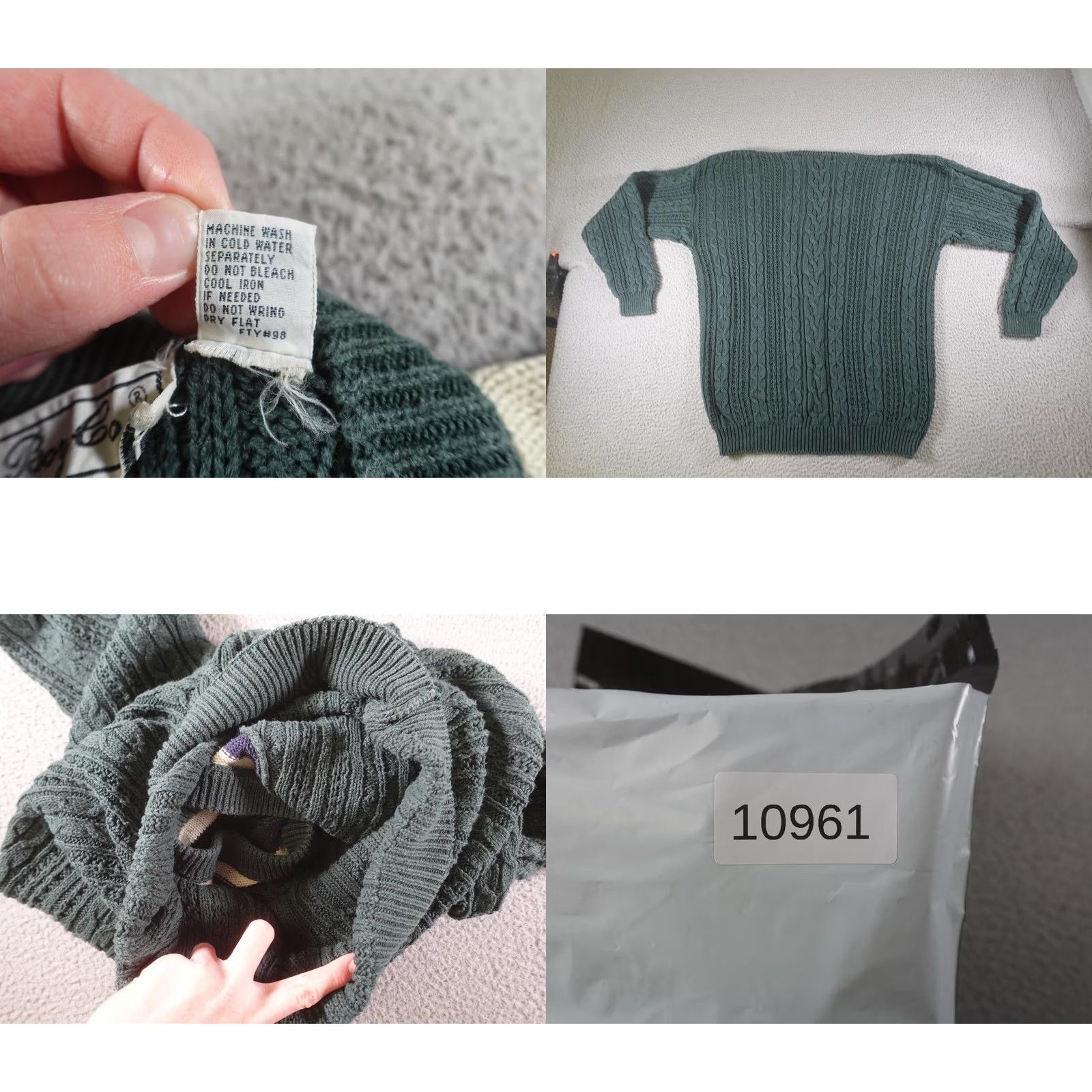 Bugle Boy VINTAGE Bugle Boy Sweater Mens L Green Cable-Knit Preppy Size US L / EU 52-54 / 3 - 8 Thumbnail