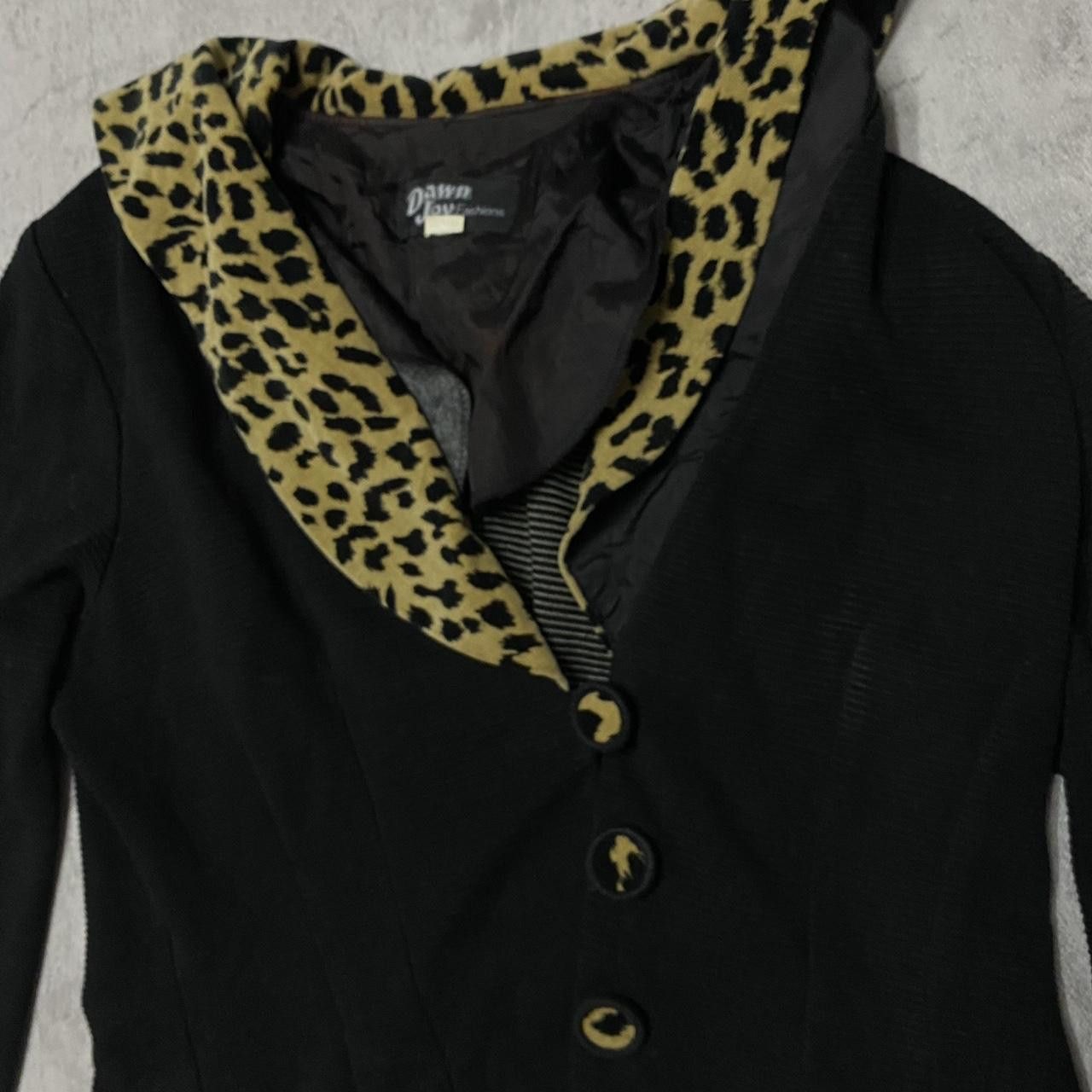 Other Black and yellow leopard print button-up blouse Size ONE SIZE - 2 Thumbnail