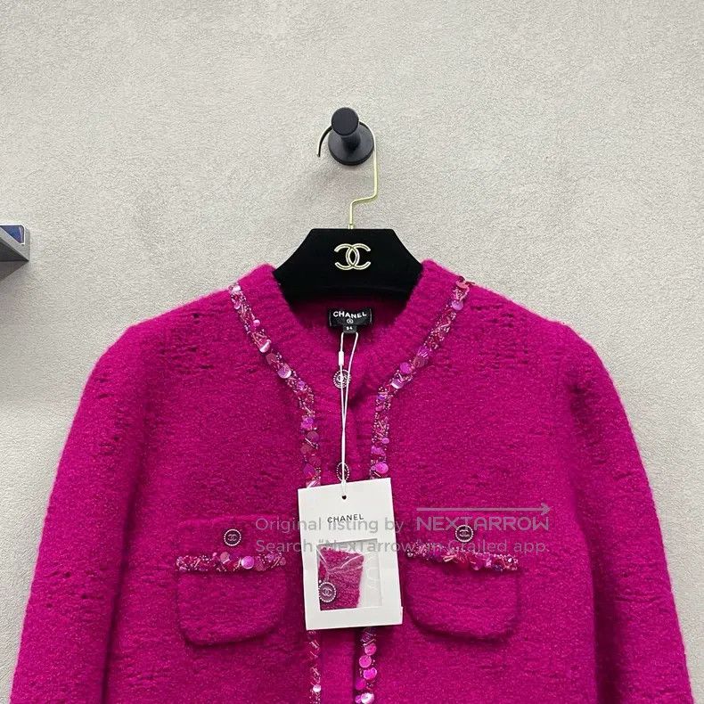Chanel Chanel Gaoding handmade pearl rose pink cardigan jacket Size XXS / US 00 / IT 34 - 4 Thumbnail