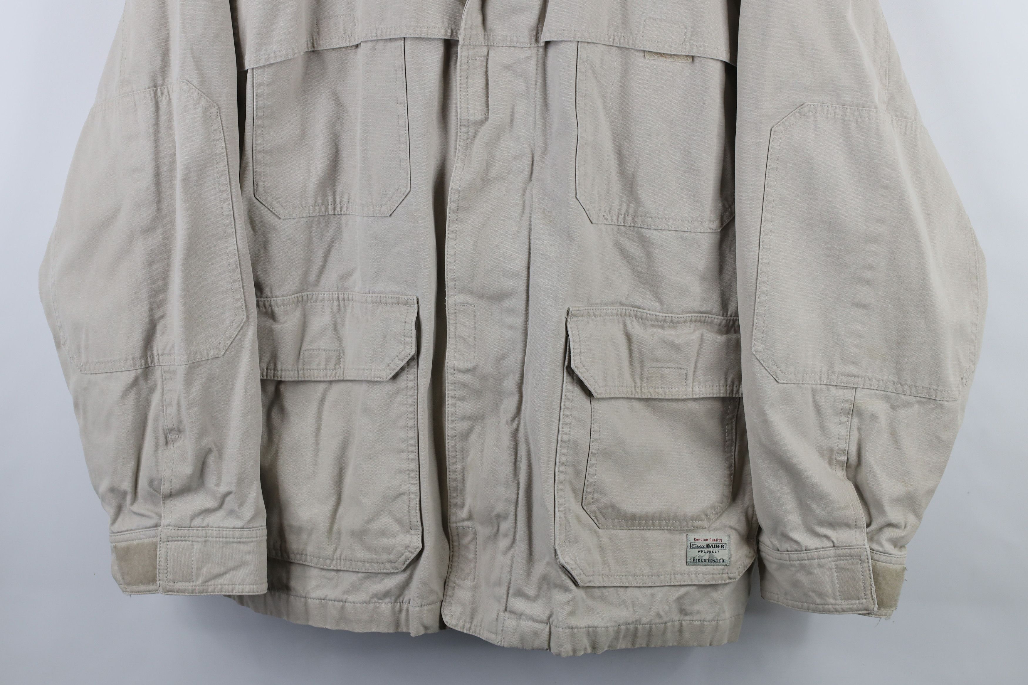 Eddie Bauer × Vintage Vintage Eddie Bauer Heavyweight Lined Full Zip Jacket Beige Size US L / EU 52-54 / 3 - 3 Thumbnail