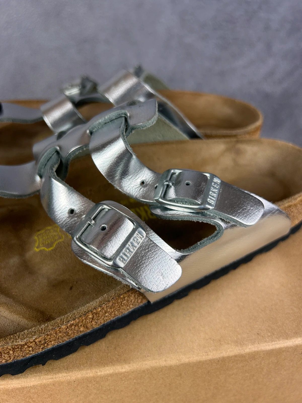 Birkenstock Birkenstock made in germany Mules brown silver Size US 9.5 / IT 39.5 - 7 Thumbnail