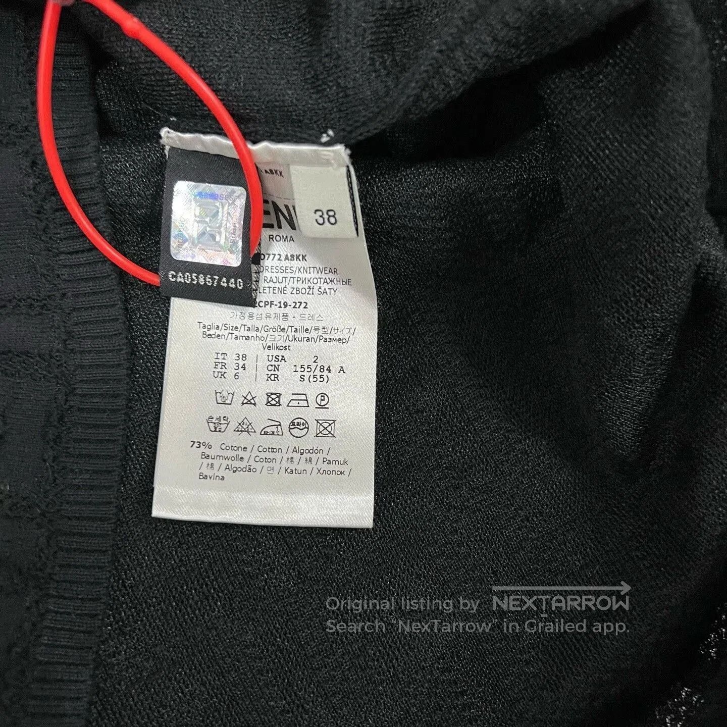 Fendi Fendi Black FF Knit Long Dress. Size S / US 4 / IT 40 - 4 Thumbnail