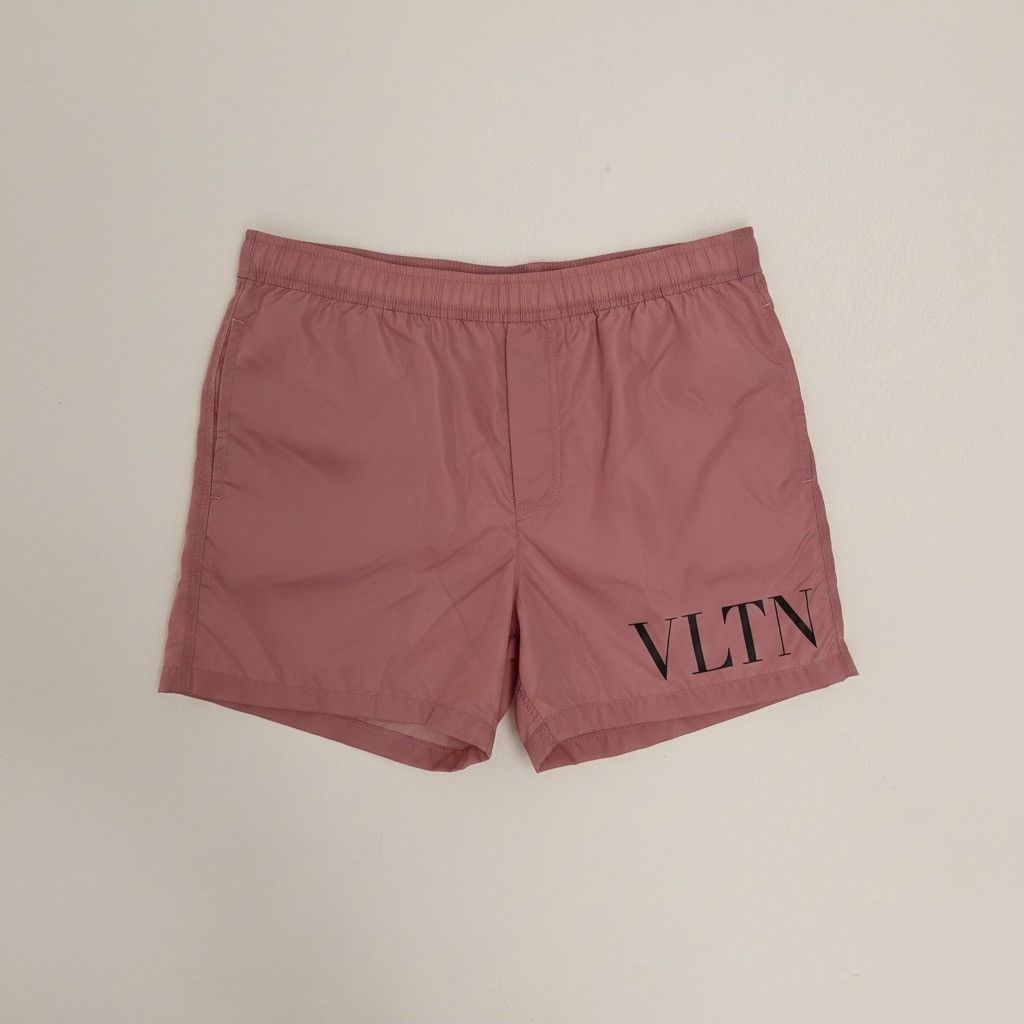 Valentino Valentino VLTN printed swim shorts in pink Size US 32 / EU 48 - 1 Thumbnail