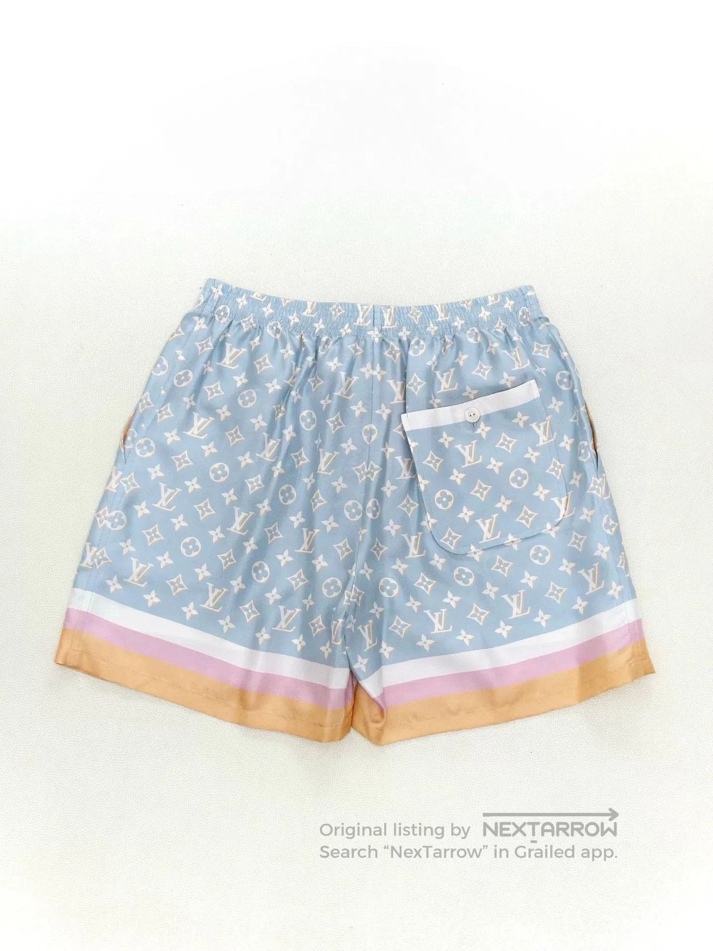 Louis Vuitton LV Logo Stripe Elastic Straight Shorts. Size 33" - 3 Thumbnail