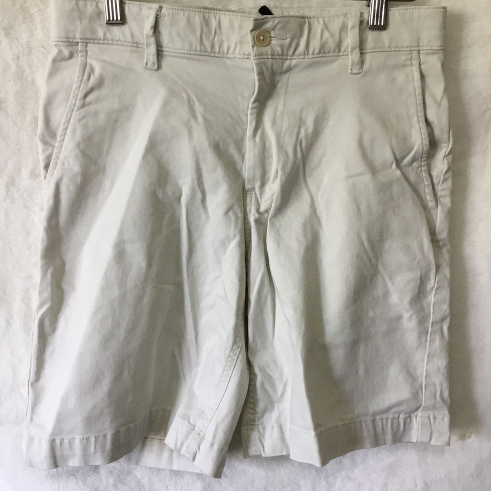 DKNY DKNY Men's White Flat Front Shorts Size US 28 / EU 44 - 3 Thumbnail