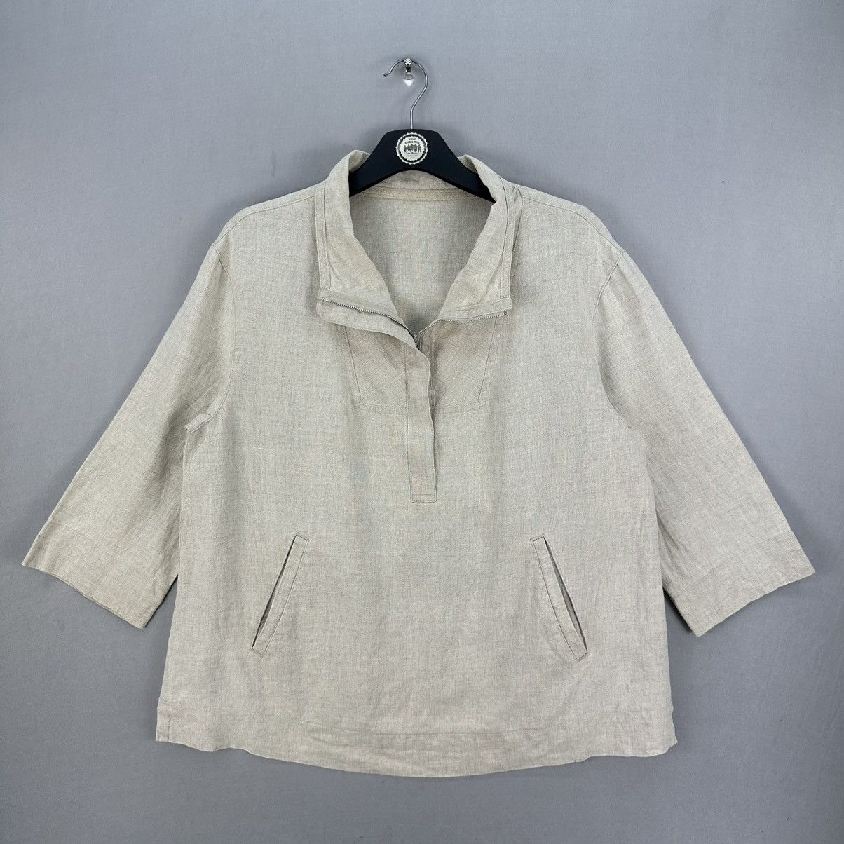 Gianni Valentino Vintage Gianni Lo Giudice Milano Hemp Pullover Jacket Size US M / EU 48-50 / 2 - 1 Thumbnail