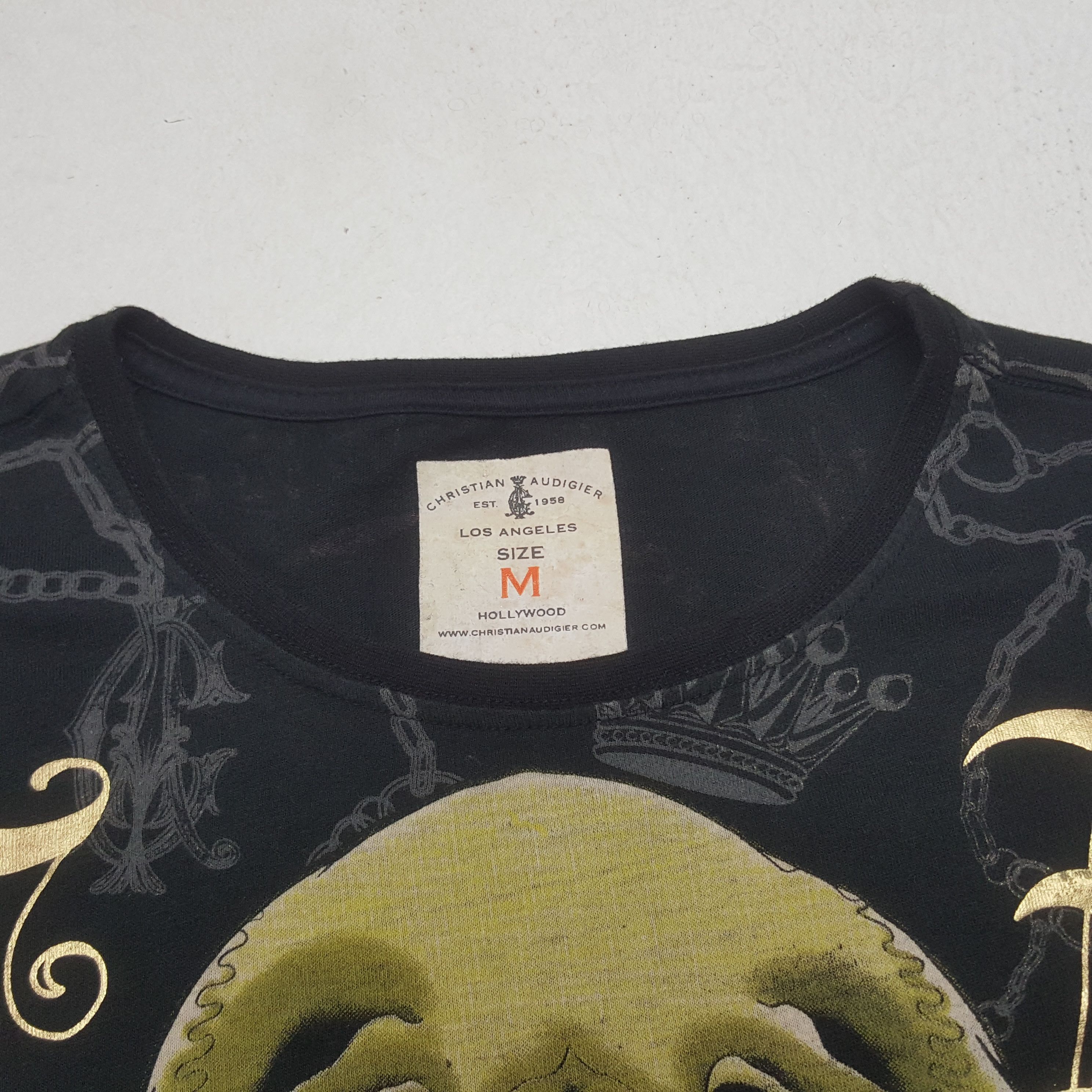 Christian Audigier Vintage Christian Audigier Los Angeles Overprinted Tshirt Size US M / EU 48-50 / 2 - 5 Thumbnail