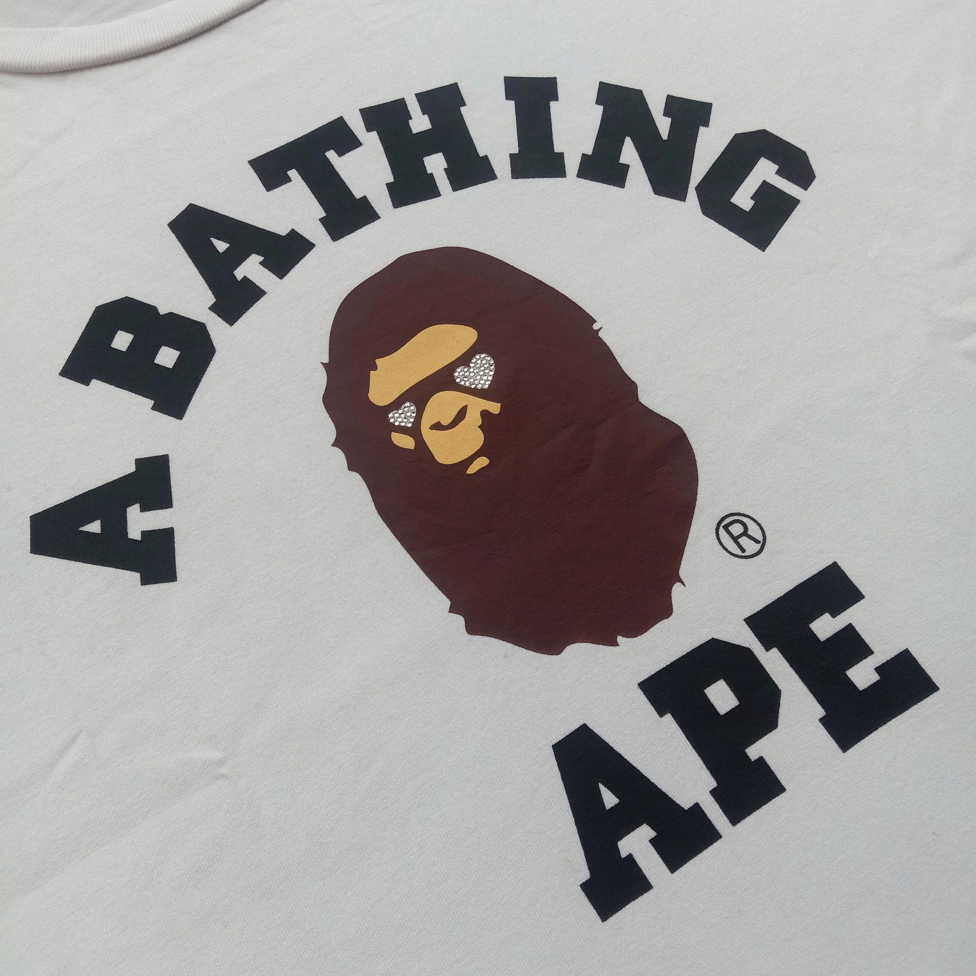 Bape Crystal Stone College Tee Size S / US 4 / IT 40 - 2 Thumbnail