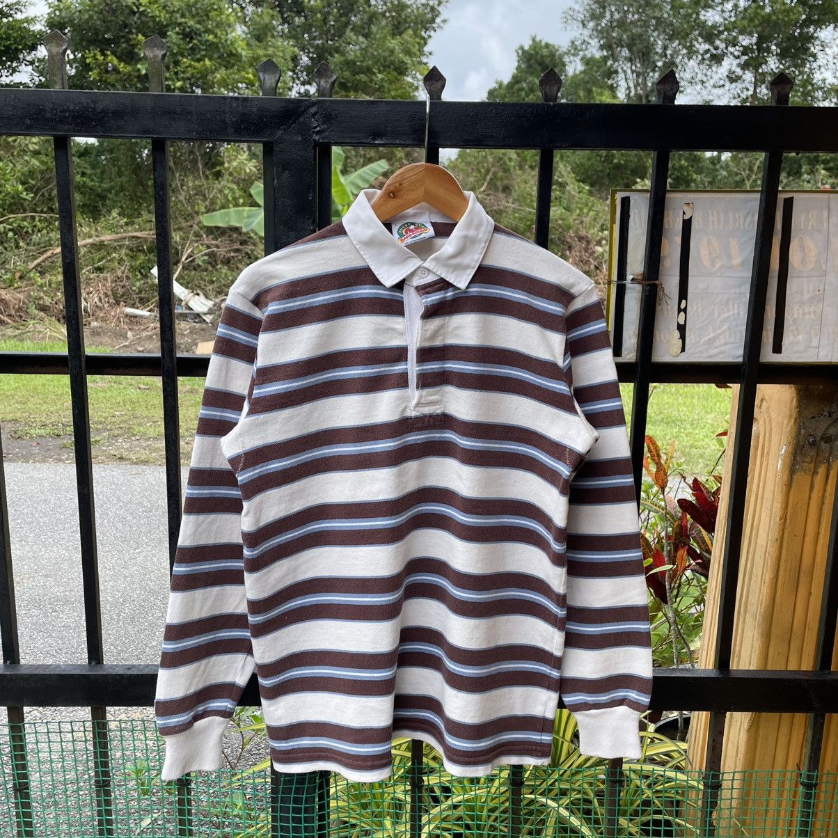 Vintage 🔥Vintage Barbarian Rugby Wear Striped Polos Rugby Shirts Size US M / EU 48-50 / 2 - 1 Thumbnail