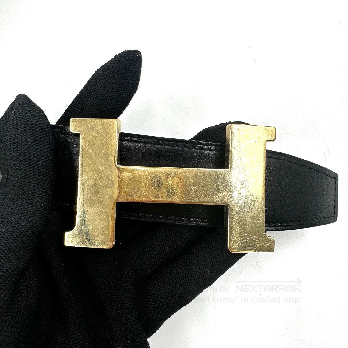Hermes Hermes Classic Black Gold Buckle Belt. Size ONE SIZE - 4 Thumbnail