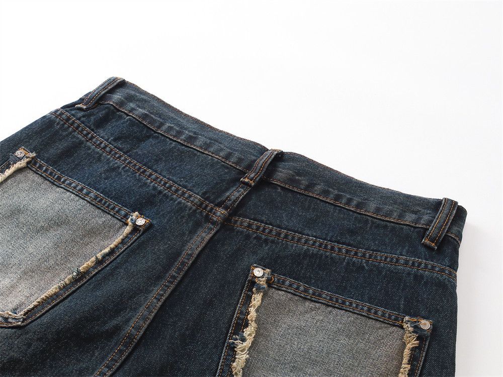 Vintage Men's high street trend casual washed distressed jeans Size US 32 / EU 48 - 4 Thumbnail