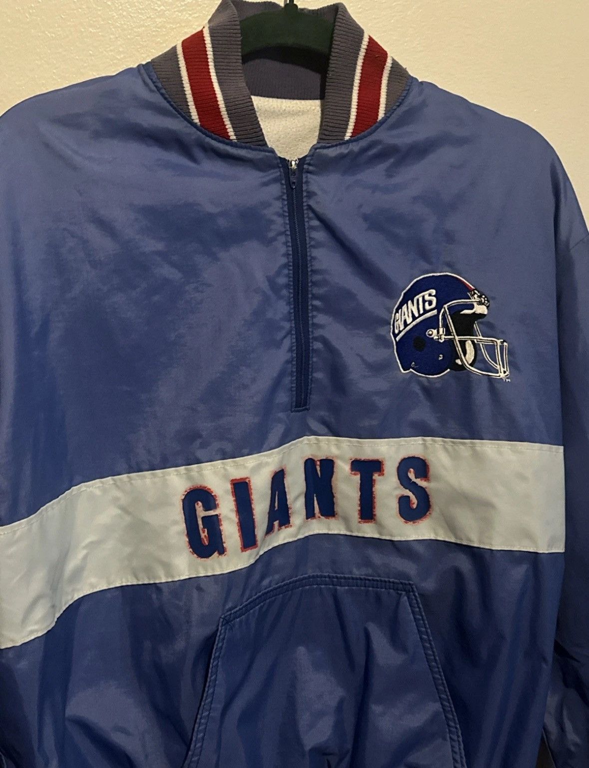 Delong Delong Vintage NY Giants Pullover Jacket Blue Size L Size US L / EU 52-54 / 3 - 2 Thumbnail