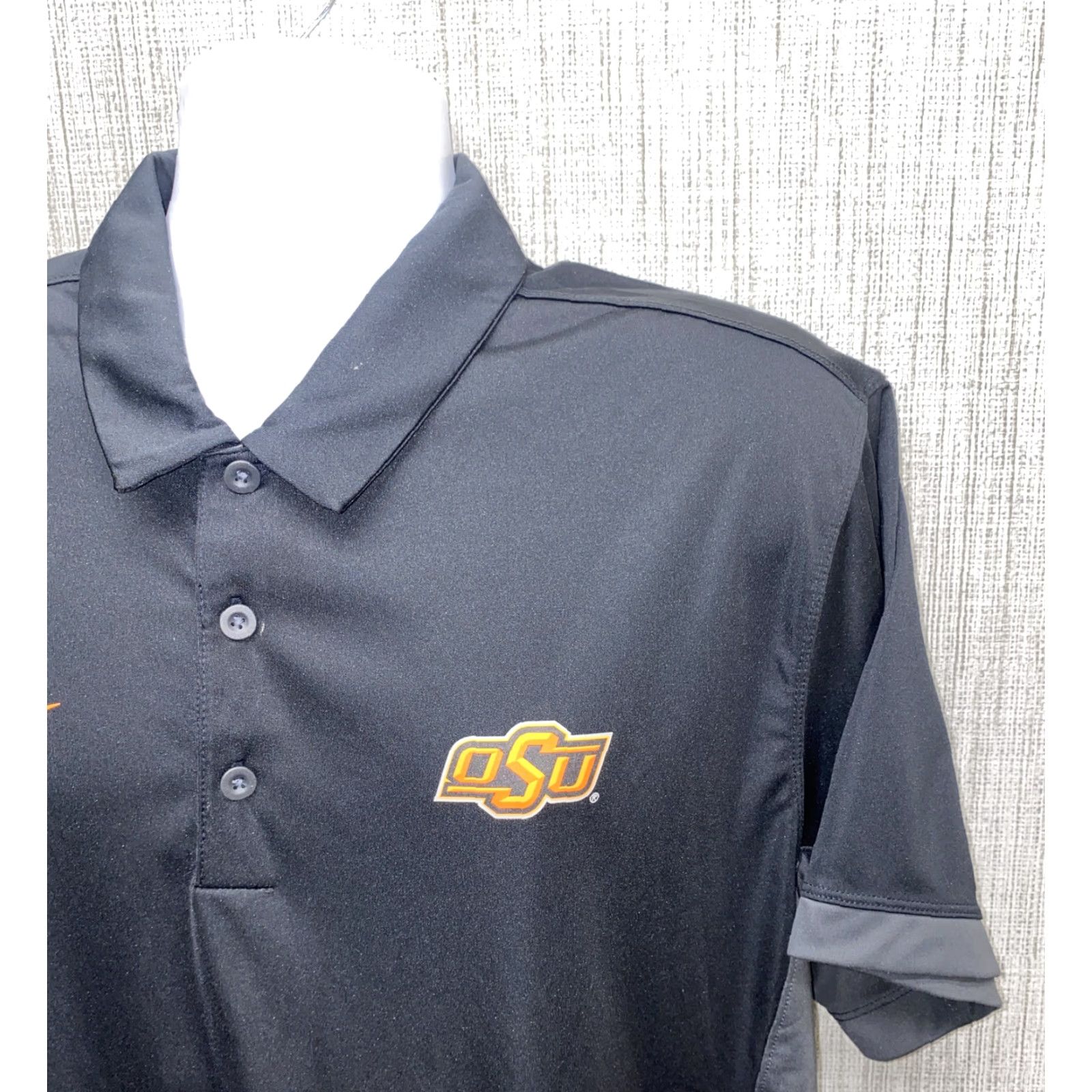 Nike Nike Dri-Fit OSU Golf Polo Shirt Mens XL Black Size US XL / EU 56 / 4 - 2 Thumbnail
