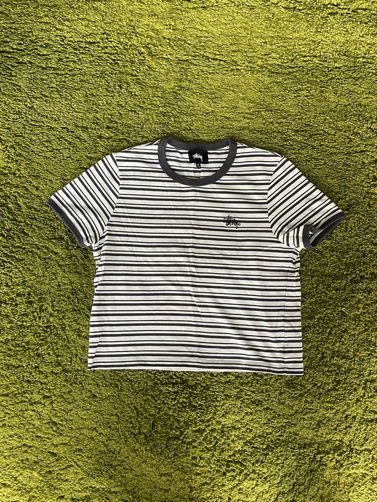 Designer × Stussy Stussy striped knit logo t-shirt Size M / US 6-8 / IT 42-44 - 1 Thumbnail