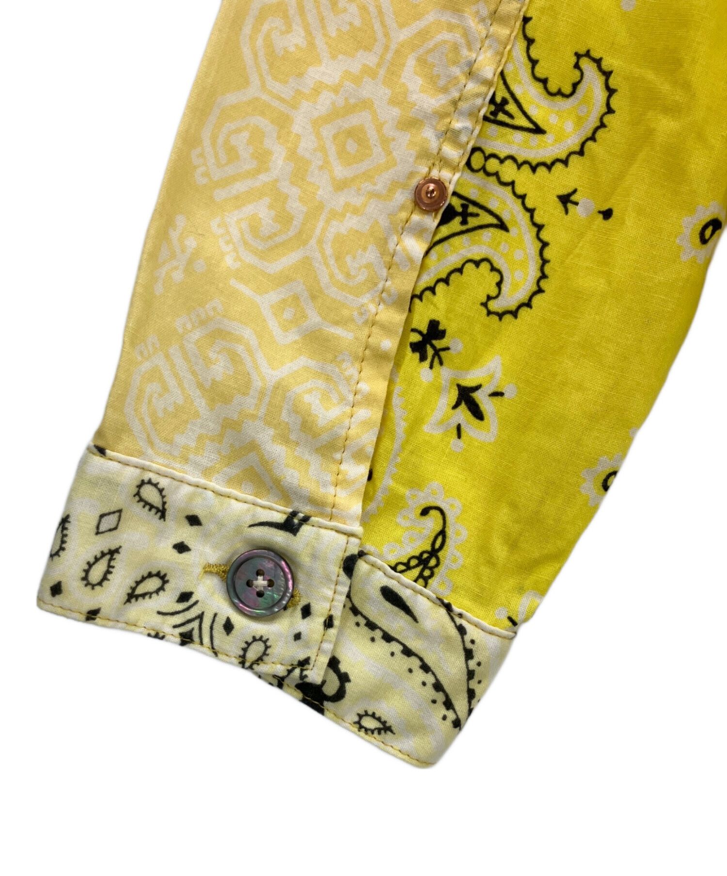 Kapital KAPITAL Bandana Long Sleeve Shirt Yellow 4 Size US XL / EU 56 / 4 - 4 Thumbnail