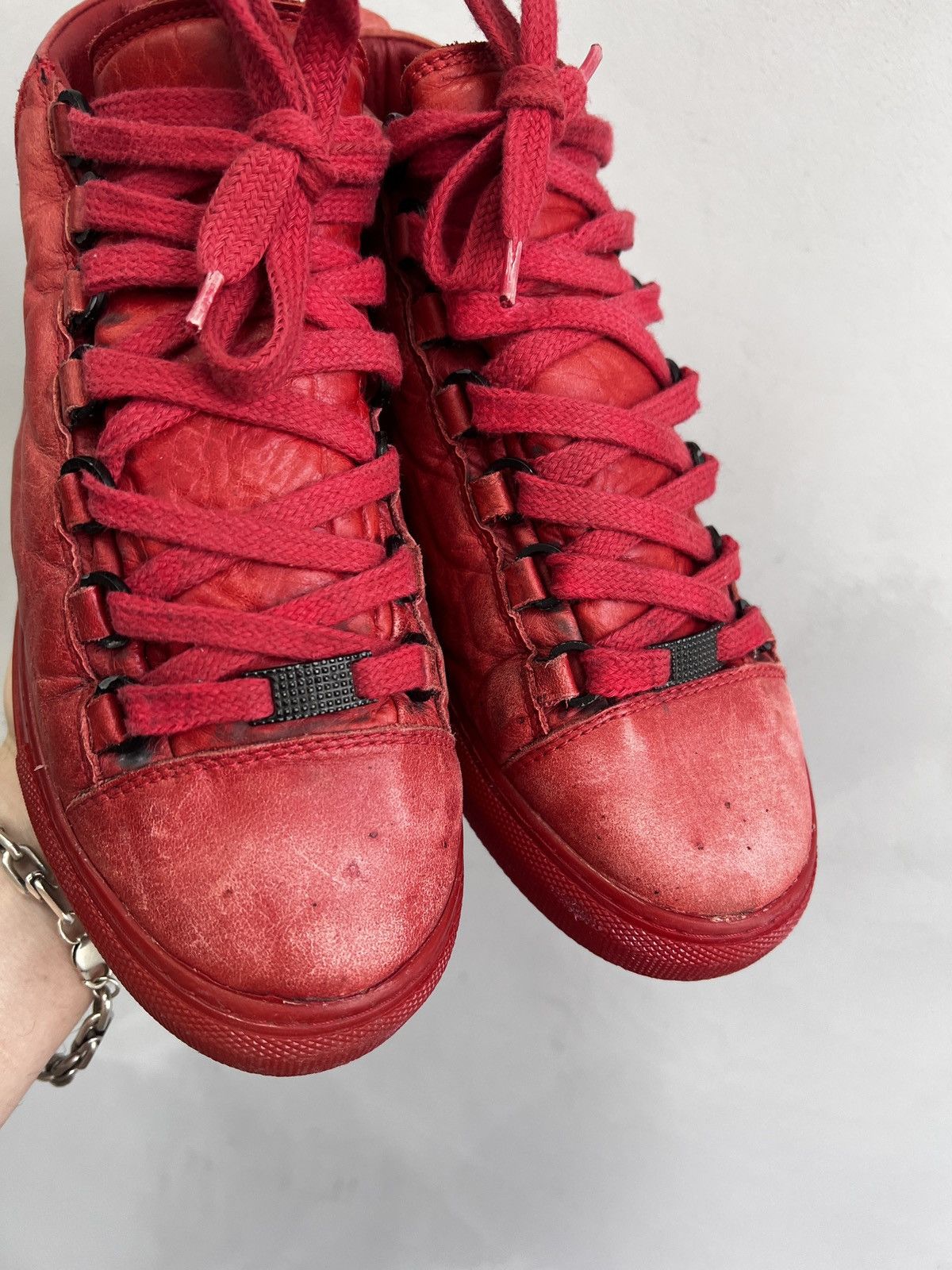 Designer × Vintage Vintage FADED BALENCIAGA STYLE LEATHER BOOTS SHOES Size US 9 / IT 39 - 3 Thumbnail