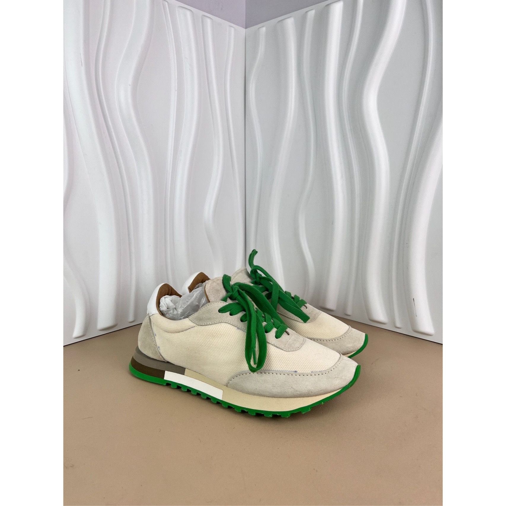 The Row The Row Womens Beige & Green Casual Sneakers Size 38 Made In Size US 8 / IT 38 - 7 Thumbnail