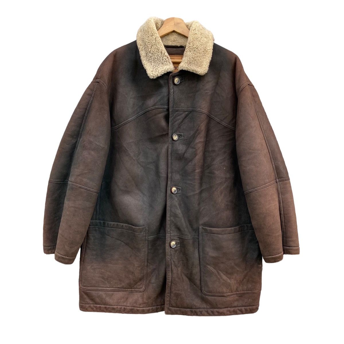 Antonovich Genuine Sheep Leather Coat Jacket Men