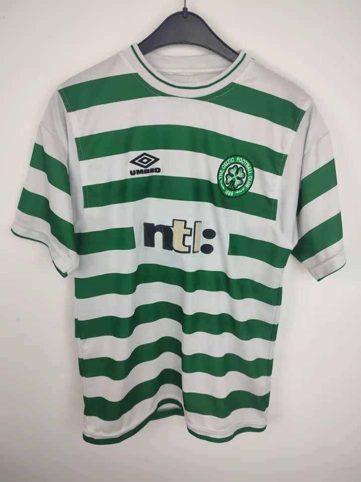 Umbro CELTIC 1999-2001 home FOOTBALL Kit SHIRT SOCCER JERSEY Size US S / EU 44-46 / 1 - 8 Thumbnail