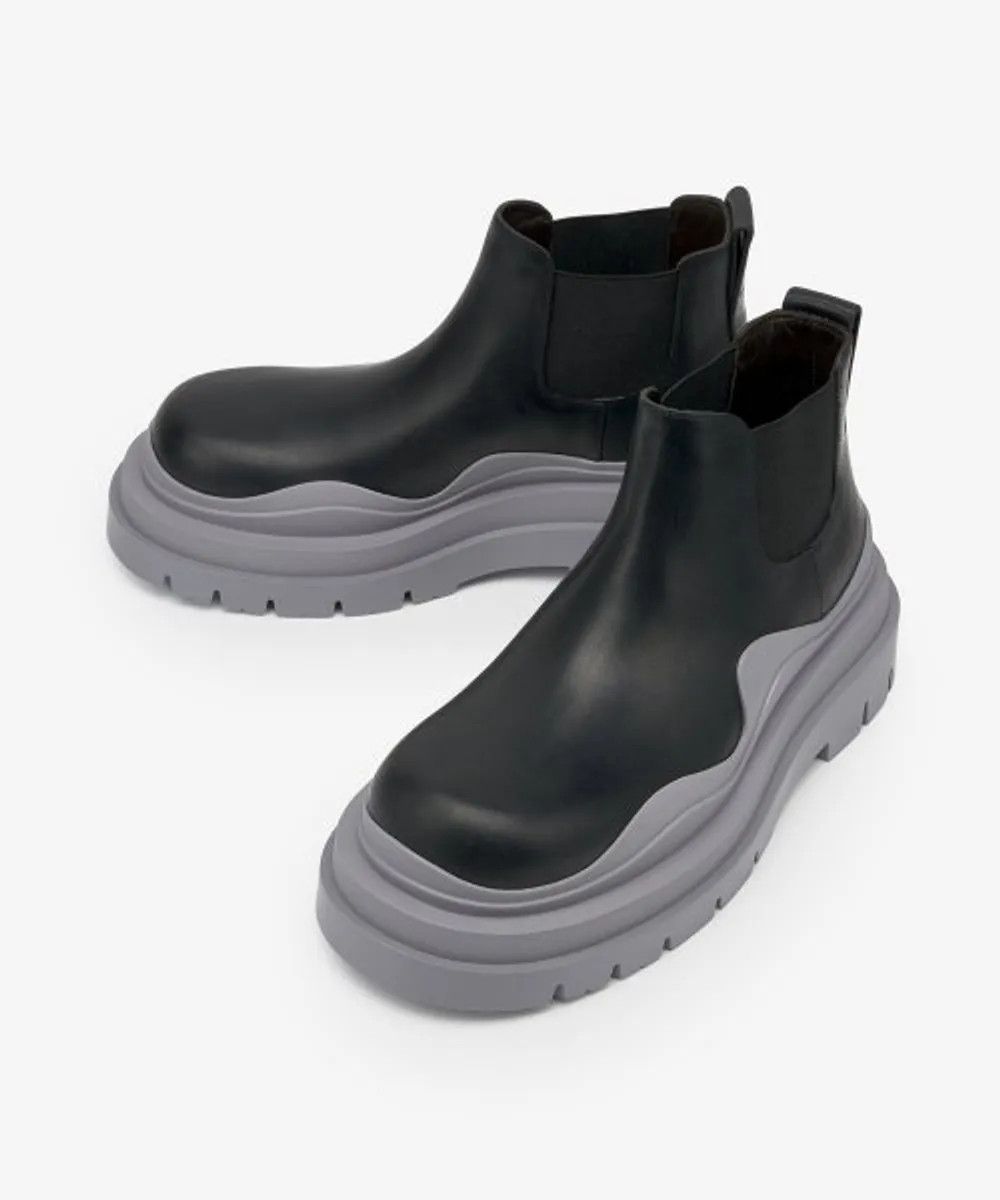 Bottega Veneta o1n1vont0125 Tire Ankle Chelsea Boots in Black Size US 11 / EU 44 - 3 Thumbnail