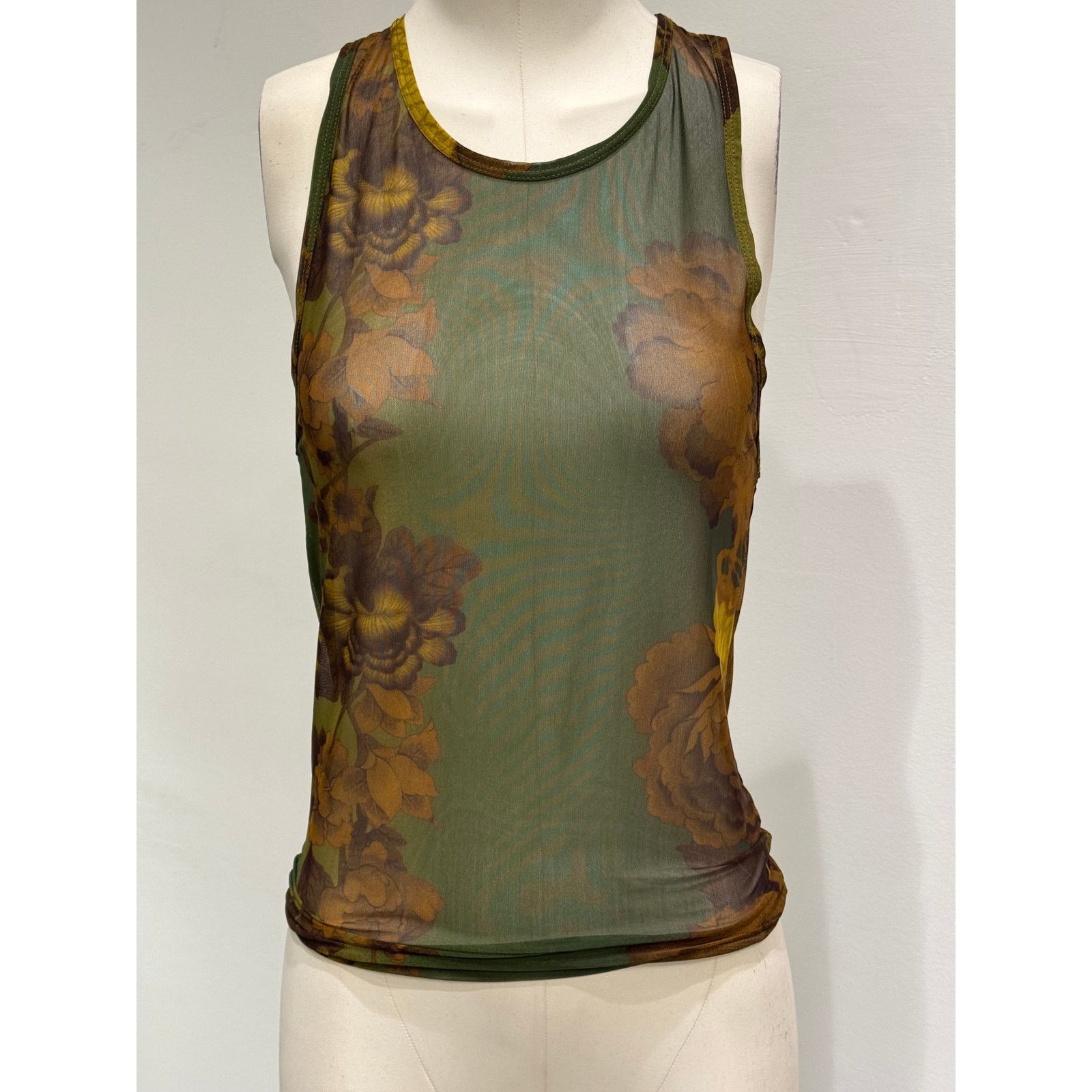 Gucci S/S1999 Gucci by Tom Ford floral sheer mesh tank Size M / US 6-8 / IT 42-44 - 2 Thumbnail