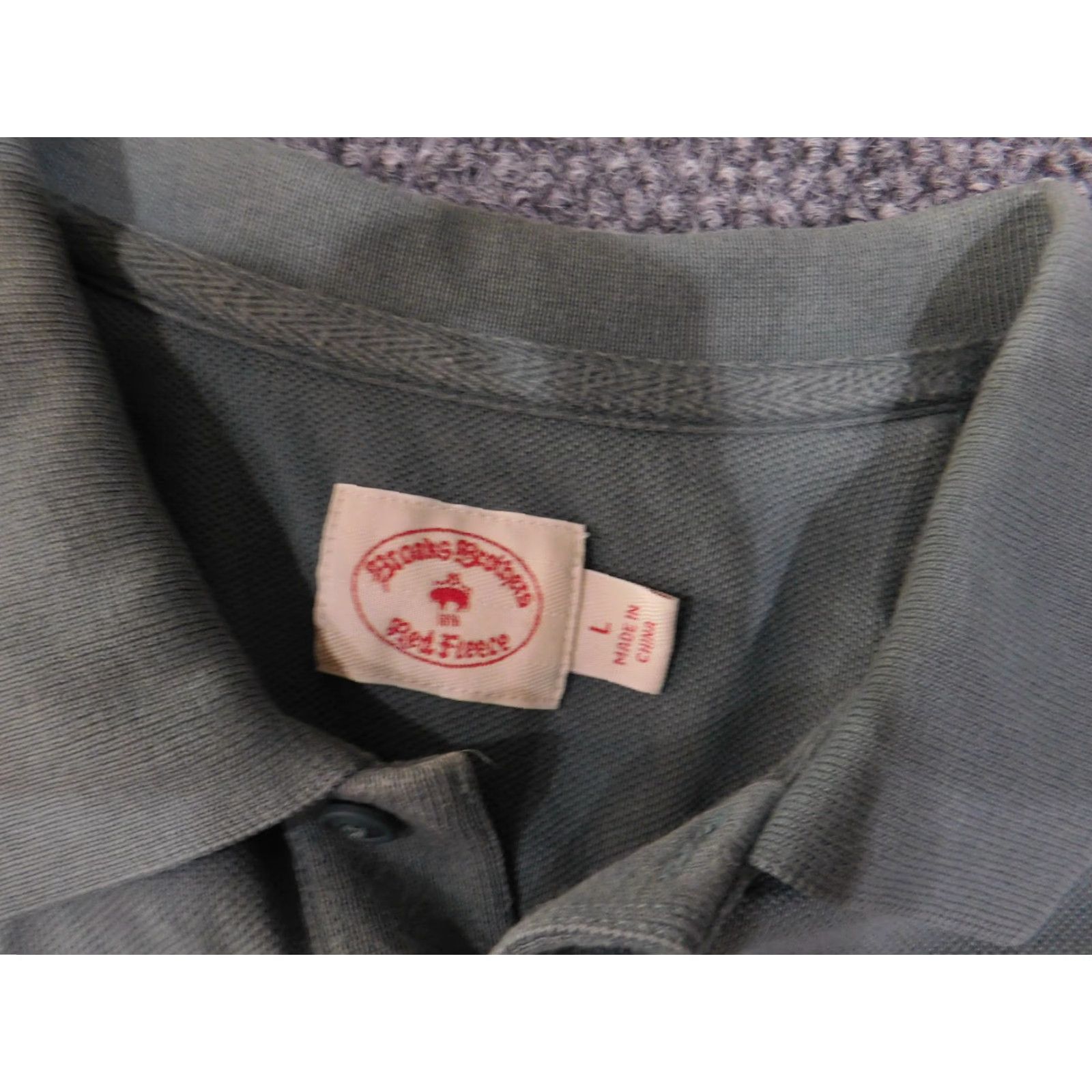 Brooks Brothers Brooks Brothers Red Fleece Polo Shirt Mens Large Gray Short Sleeve Classic Golf Shirt Size US L / EU 52-54 / 3 - 4 Thumbnail