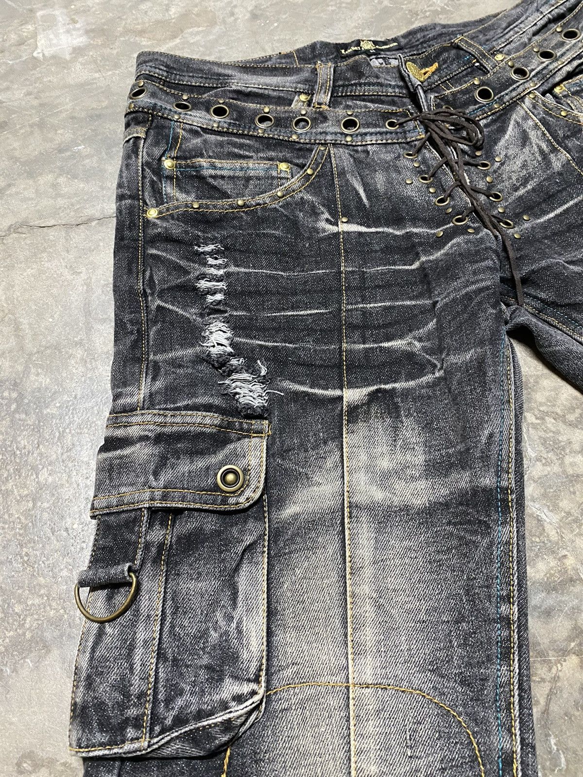 14th Addiction × LOWBOX × Le Grande Bleu (L.G.B.) Flare Jeans Lowbox Bondage Size US 31 - 8 Thumbnail