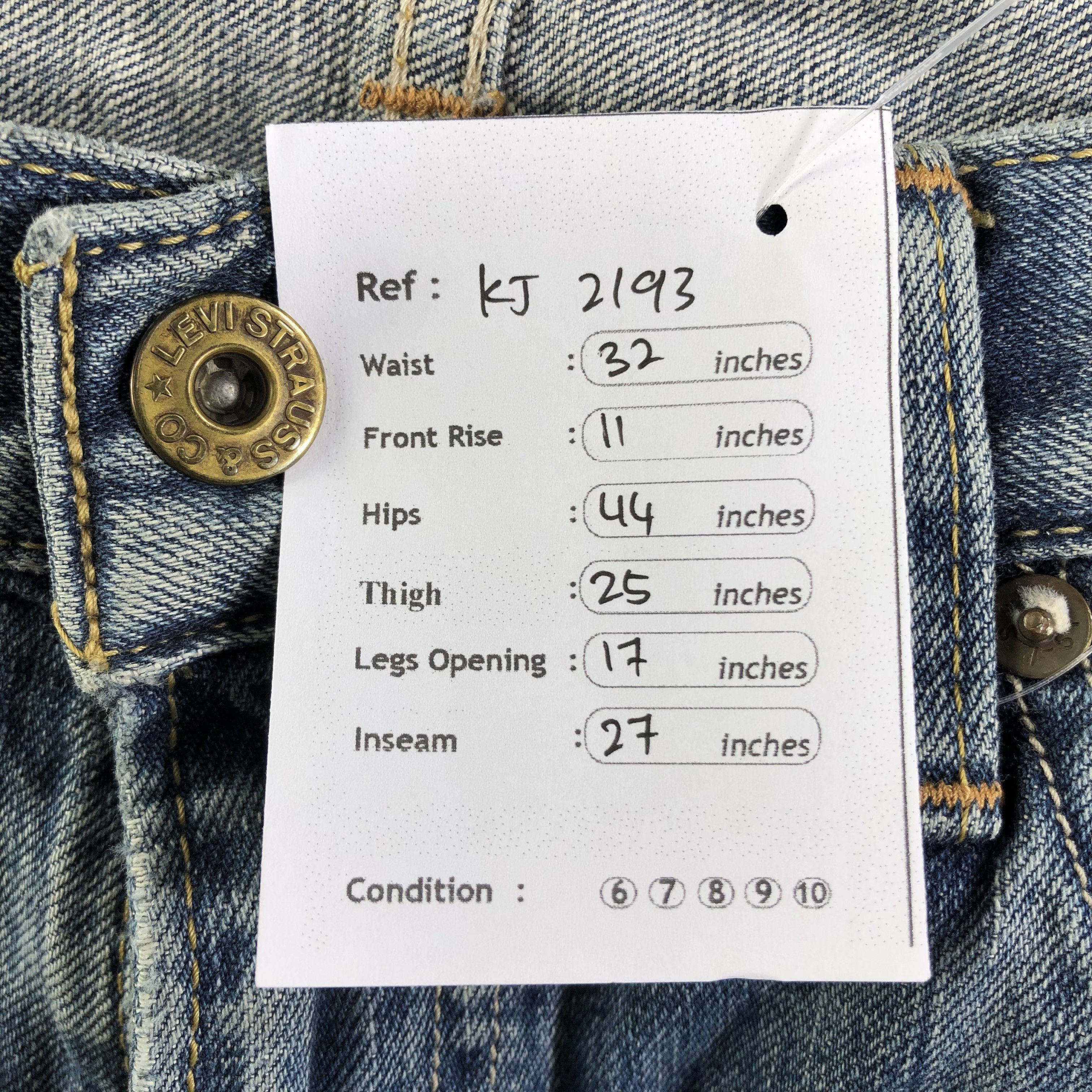 Levi's Vintage Levis 504 Jeans Medium Wash Denim KJ2193 Size US 32 / EU 48 - 12 Thumbnail