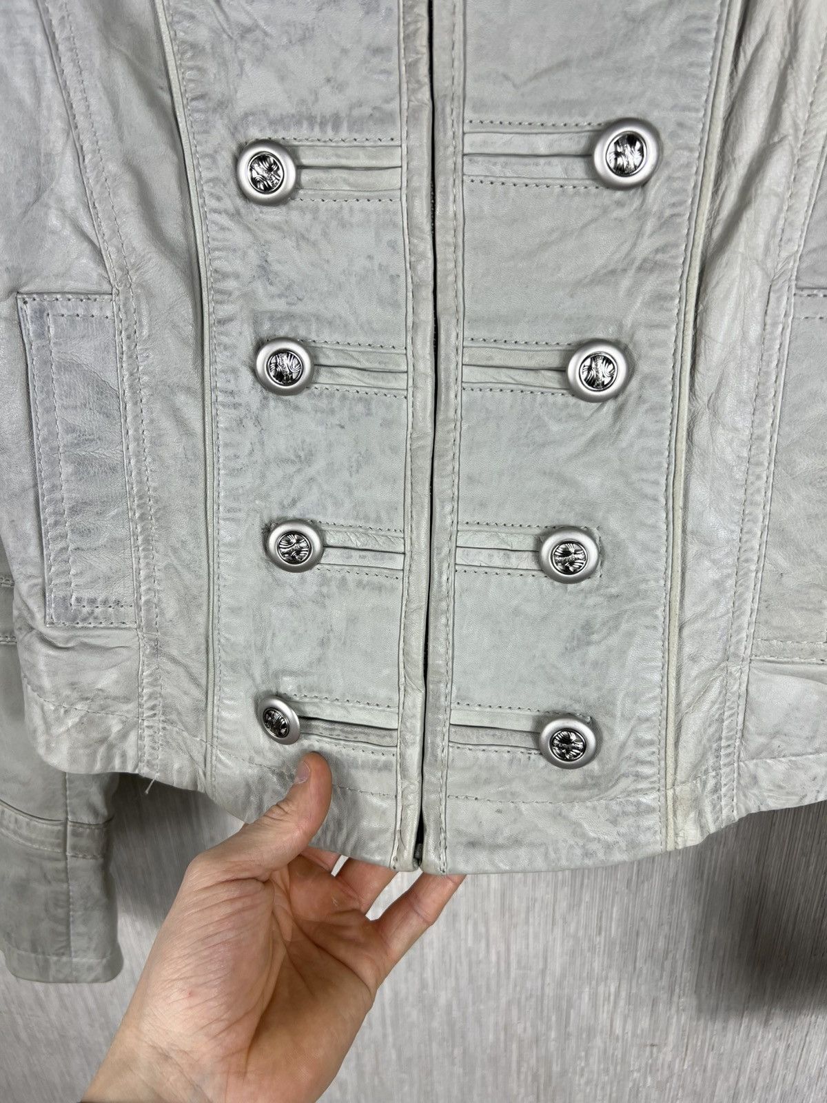 If Six Was Nine Vintage Rock’N Blue napoleon button leather jacket military Size XS / US 0-2 / IT 36-38 - 9 Thumbnail
