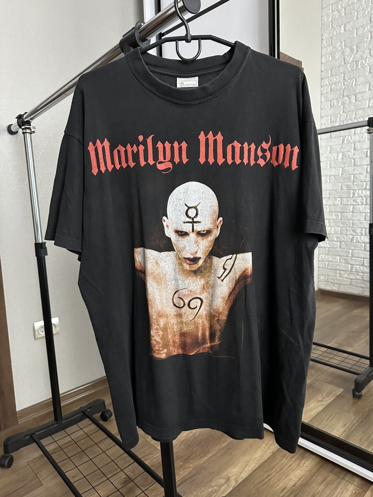 Marilyn Manson 2001 Marilyn Manson Vintage Rock Band T-Shirt Tee Size US XL / EU 56 / 4 - 3 Thumbnail