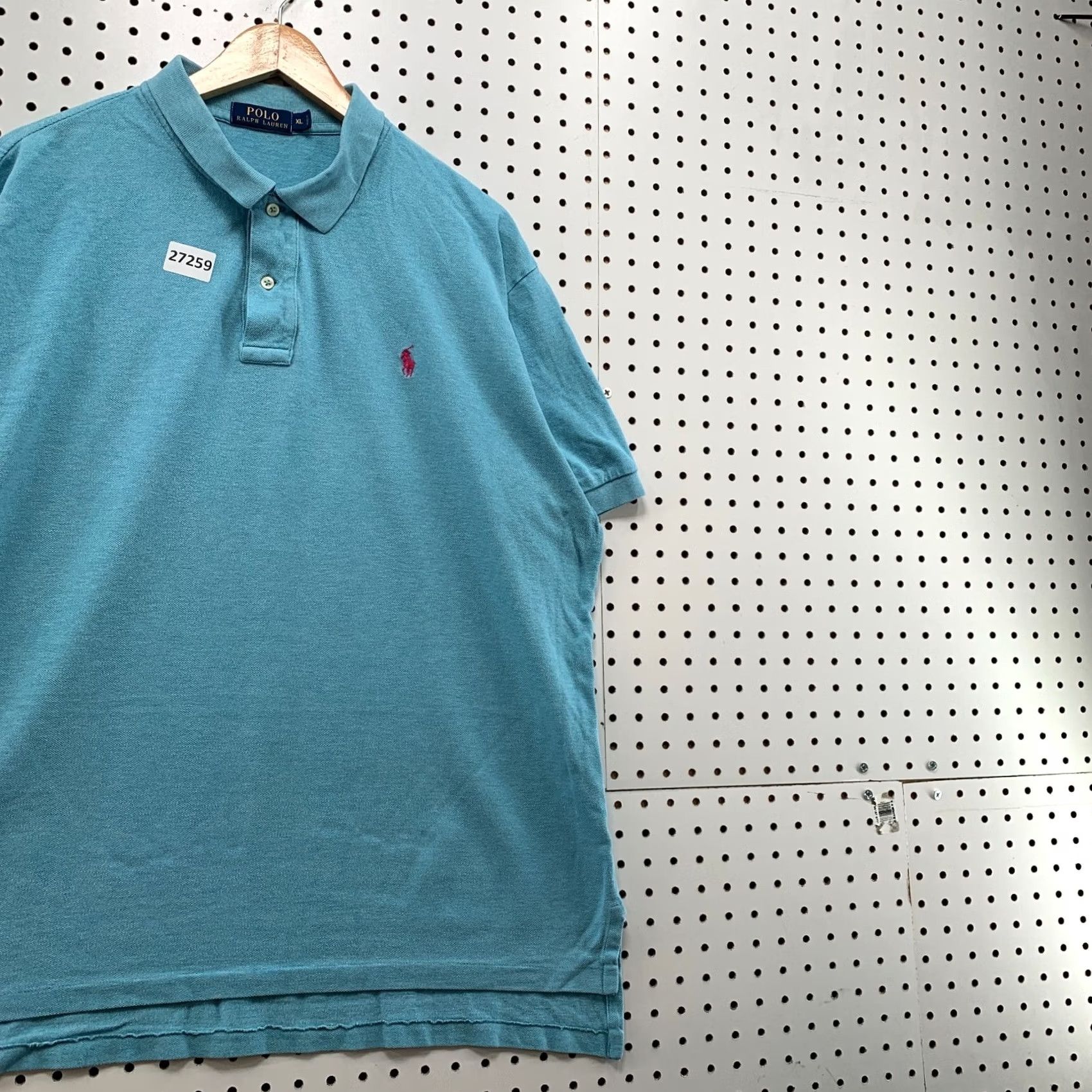 Polo Ralph Lauren Polo Ralph Lauren Shirt Mens XL Blue Pink Pony Short Sleeve Collared 26.5x29 Size US XL / EU 56 / 4 - 4 Thumbnail