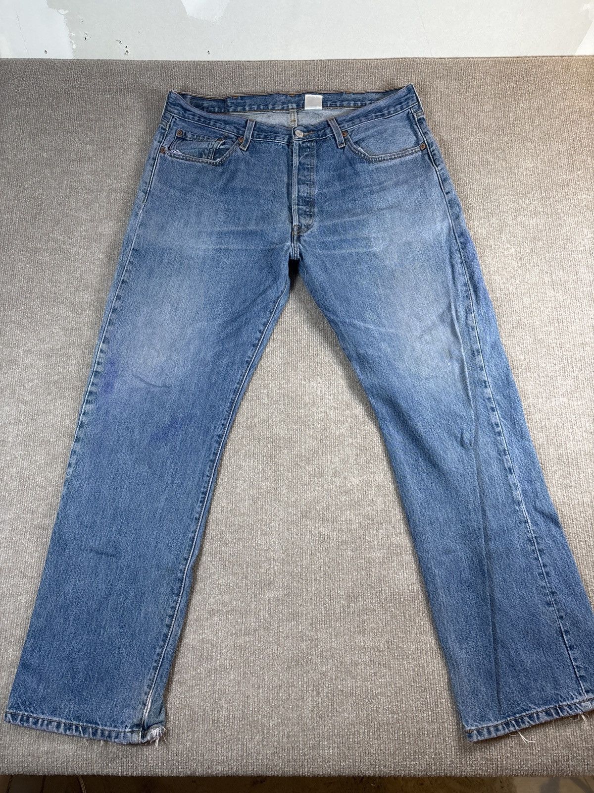 Levi's Levi’s 501 original fit jeans, vintage distressed 0069 I nee Size US 38 / EU 54 - 1 Thumbnail