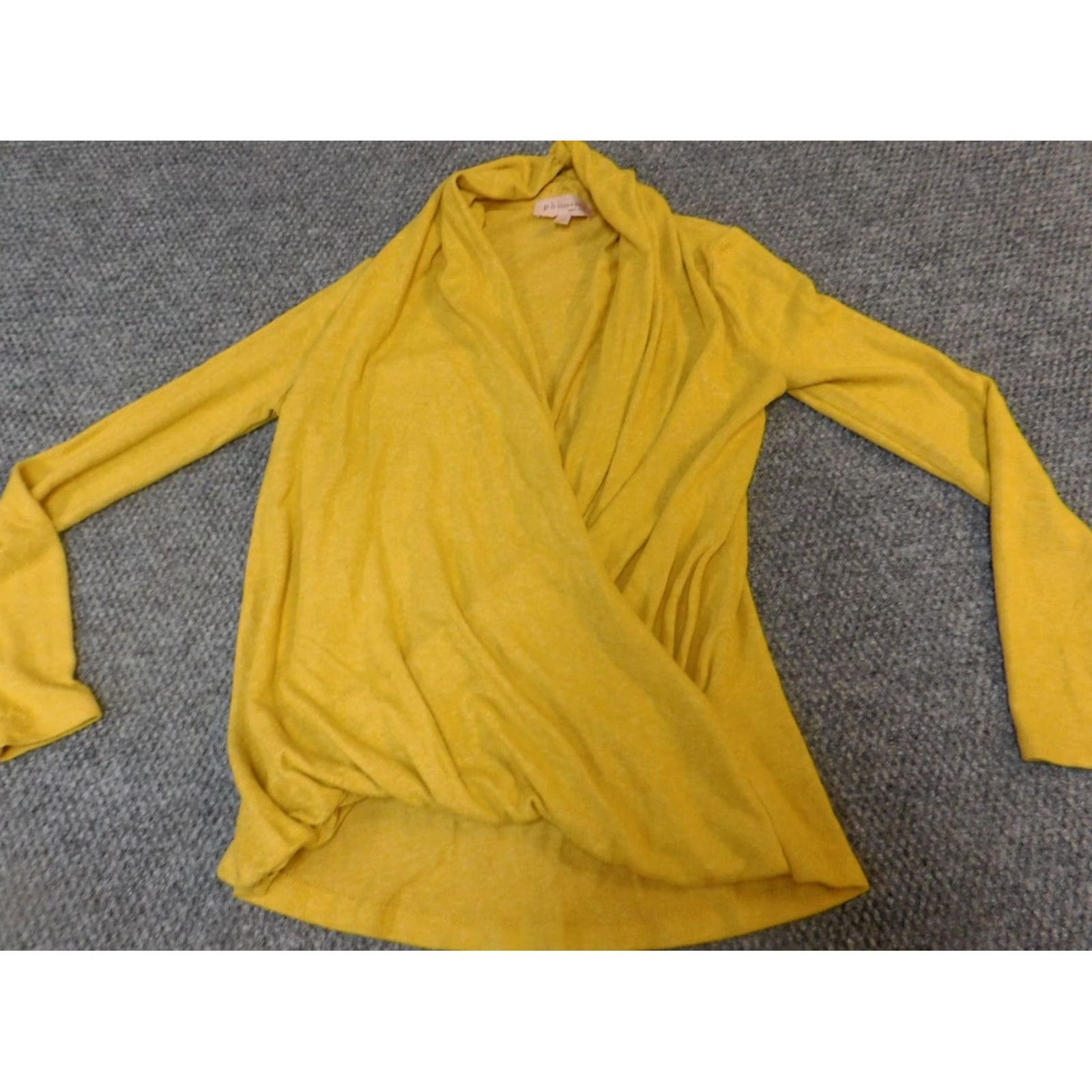 Vintage Philosophy Womens Sweater XS Yellow Pullover Round Neck Long Sleeve Cotton Knit Chunky-Stretch Embroidered Classic Fit Woolen? Size XS / US 0-2 / IT 36-38 - 2 Thumbnail