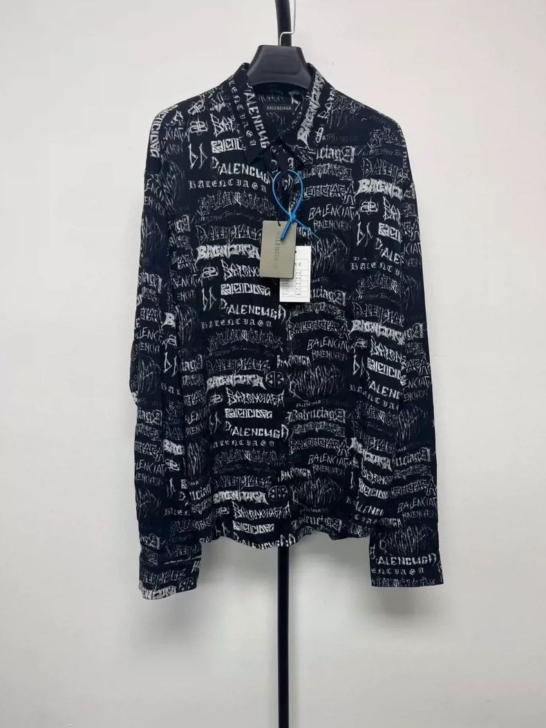 Balenciaga Balenciaga size 37 Dragon Pattern Doodle Printed Shirt Jac Size US S / EU 44-46 / 1 - 1 Thumbnail