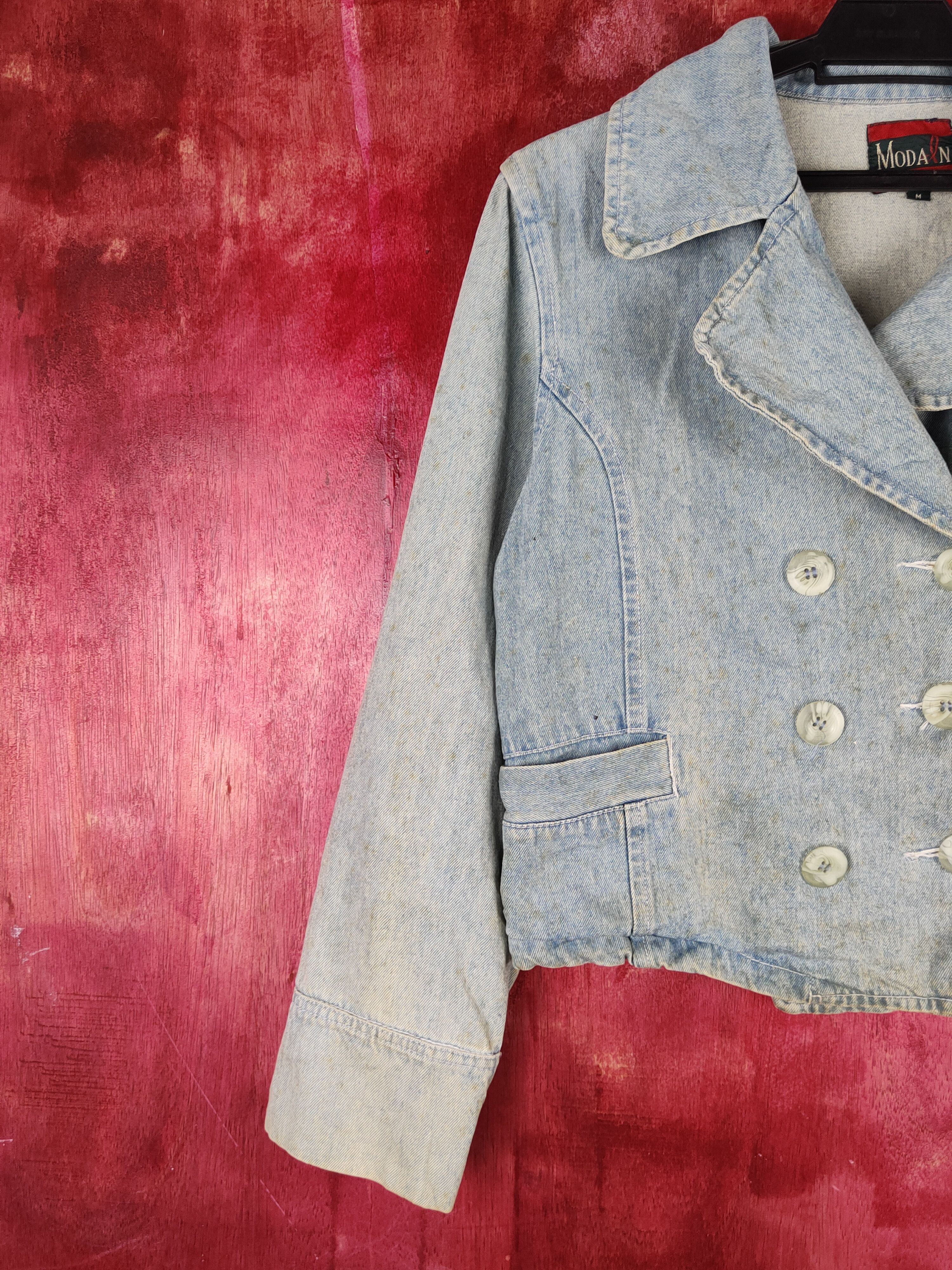 Japanese Brand ModaIn vintage japan Blue Denim Jackets #S1353 Size M / US 6-8 / IT 42-44 - 3 Thumbnail