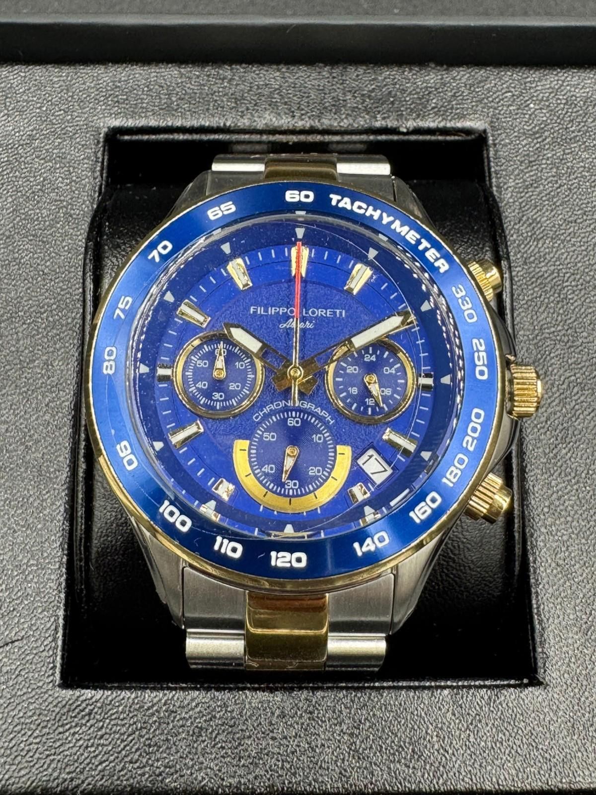 Other Filippo Loreti Ascari Monza Two Tone Blue Gold Steel Chronog Size ONE SIZE - 2 Thumbnail