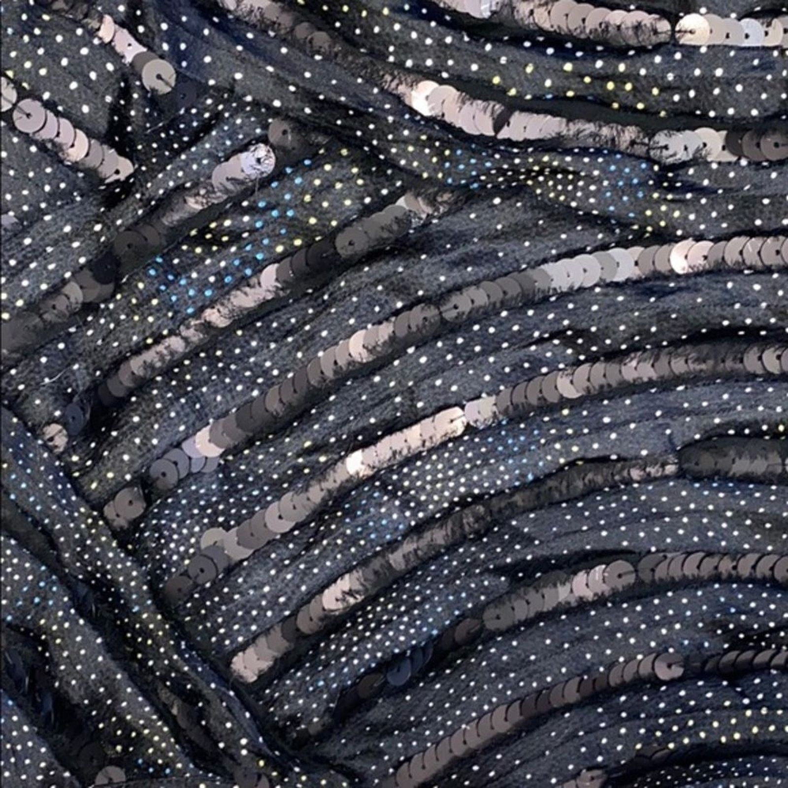 Diane von Furstenberg DVF Black Mini High Neck Sequin Dress | Sz 4 Size S / US 4 / IT 40 - 3 Thumbnail