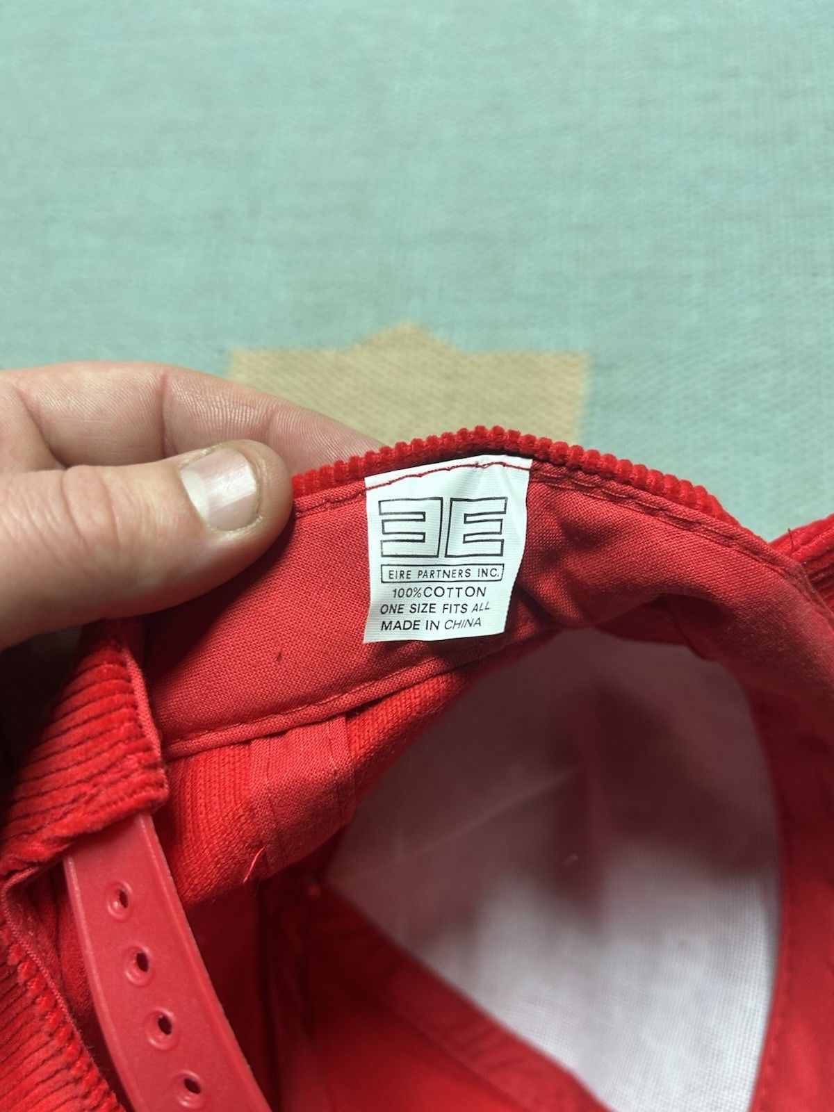 Vintage Vintage SnapBack hat corduroy bob Evans restaurant food red Size ONE SIZE - 7 Thumbnail