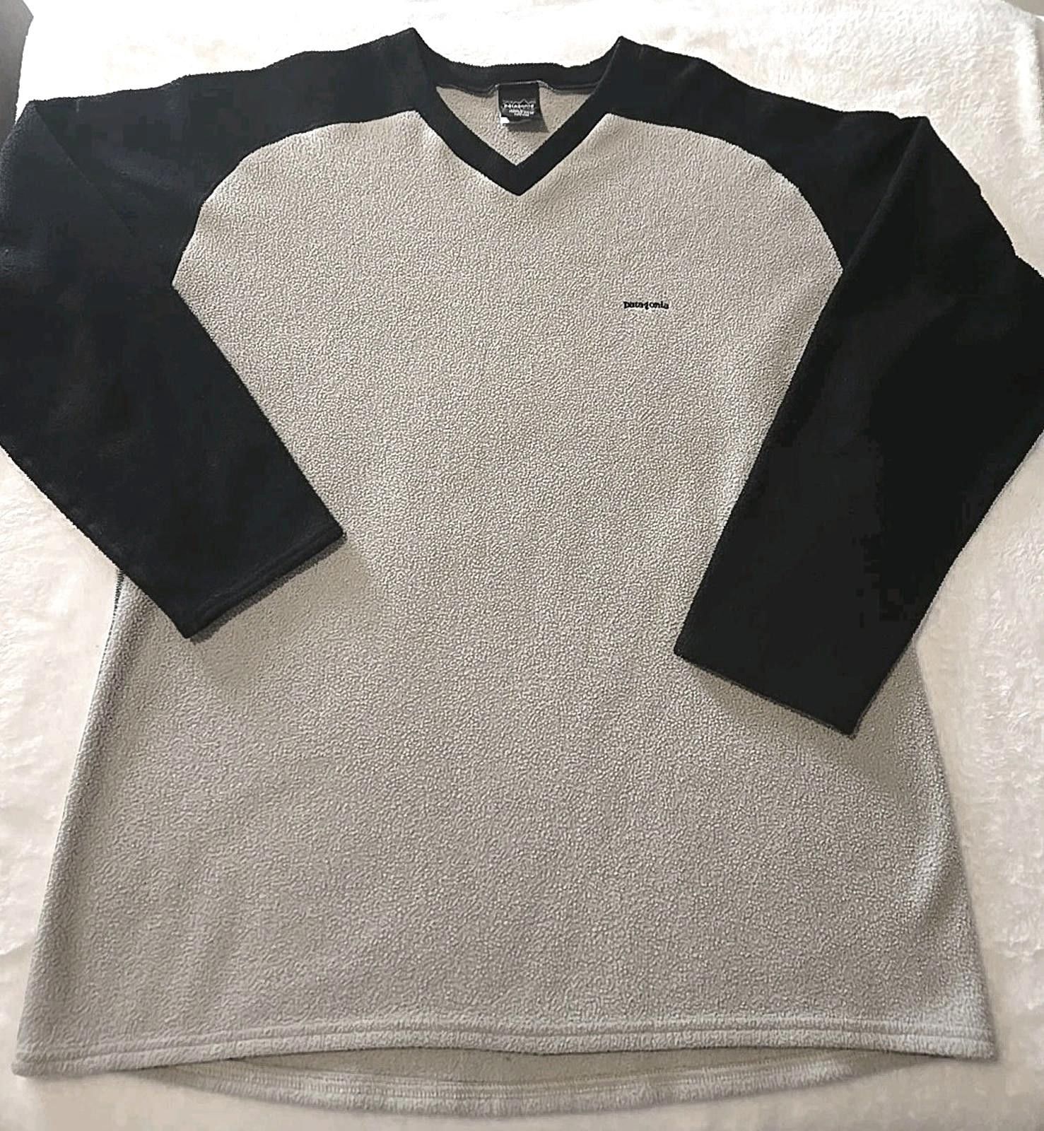 Patagonia Vintage PATAGONIA Capilene Fleece Mens L Grey Black Pullover Size US L / EU 52-54 / 3 - 1 Thumbnail