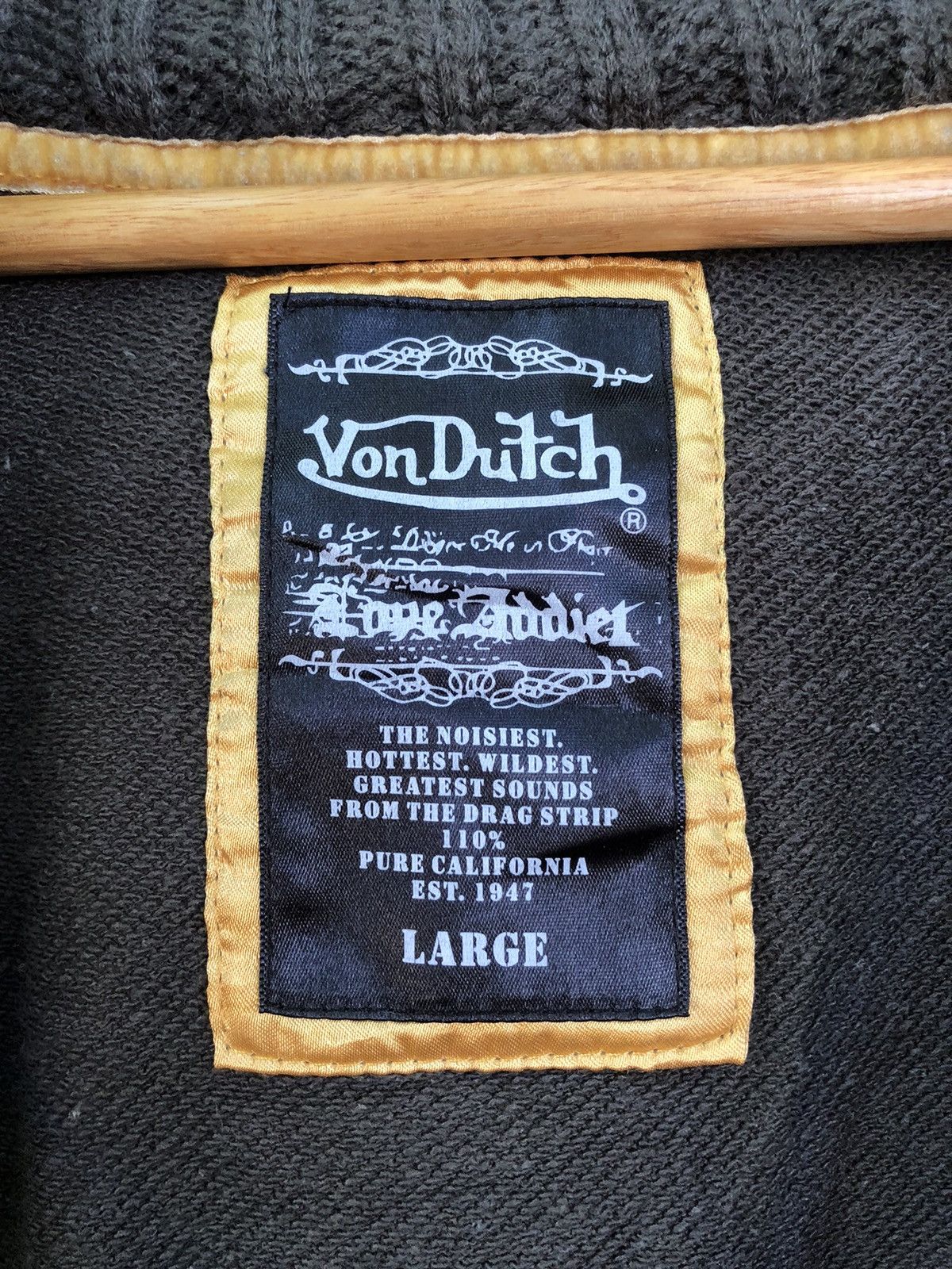 Vintage Vintage Y2K Von Dutch Fullzipper Sweater Punk Military Style Size US L / EU 52-54 / 3 - 13 Thumbnail