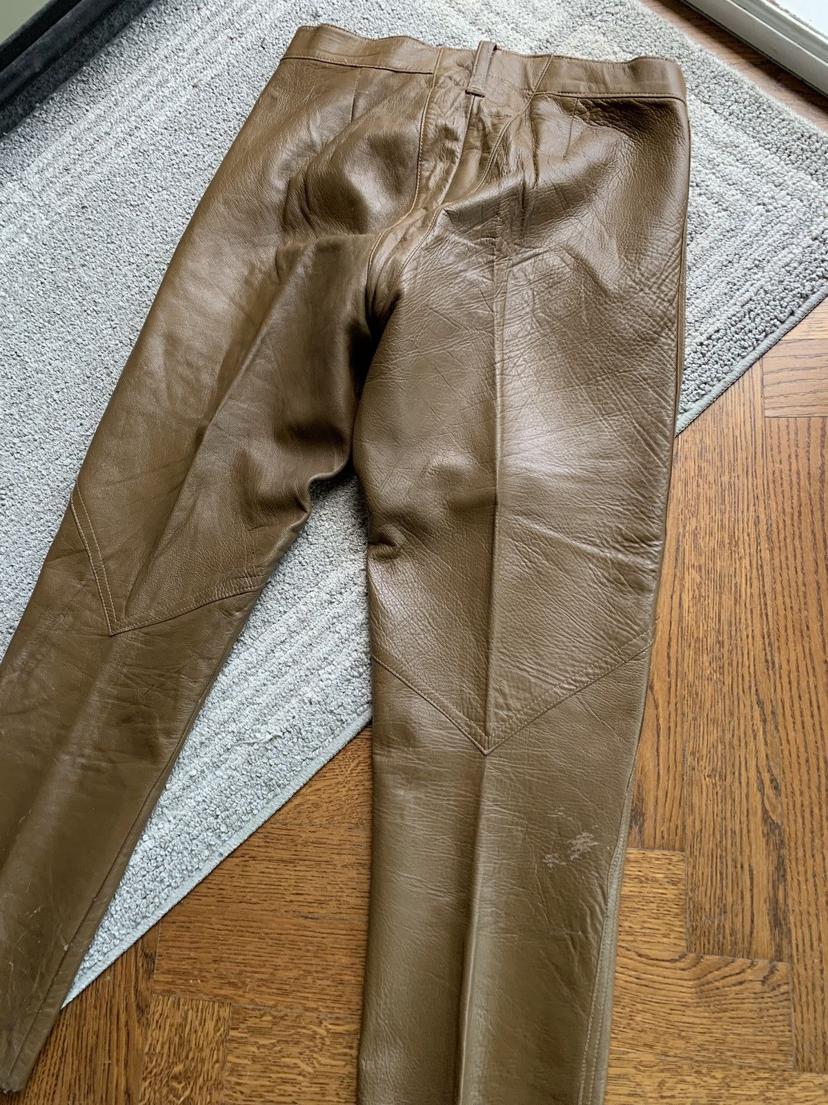 Danier × Vintage 1970s Leather Jacket Pants Vintage Matching Two Piece Set 60 Size M / US 6-8 / IT 42-44 - 17 Thumbnail