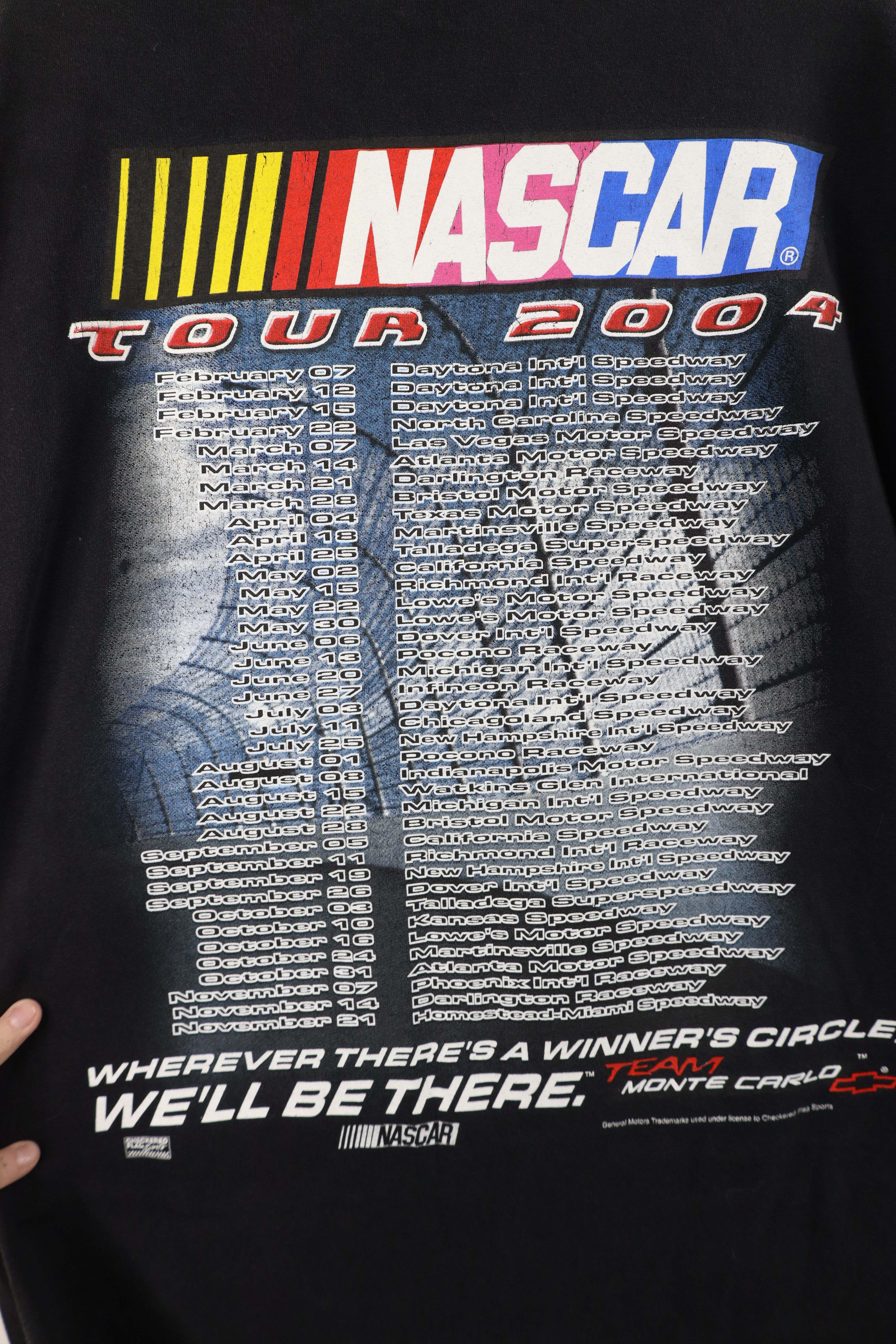 Vintage Vintage Y2K 2004 Nascar Print Chevrolet Monte Carlo T-Shirt Size US L / EU 52-54 / 3 - 8 Thumbnail