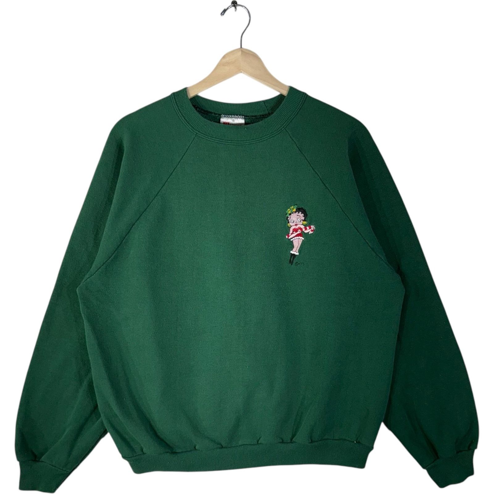 Hanes Vintage Mini Betty Boop Embroidered Crewneck XL Size US XL / EU 56 / 4 - 1 Thumbnail