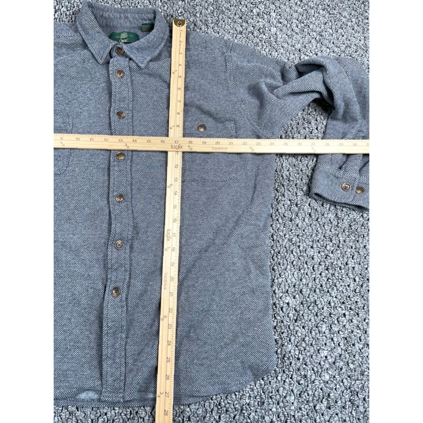 Orvis Orvis Heavyweight Flannel Shirt Men XL Gray Cotton Workwear Outdoor Grunge Button-Up Long Sleeve Casual Size US XL / EU 56 / 4 - 5 Thumbnail