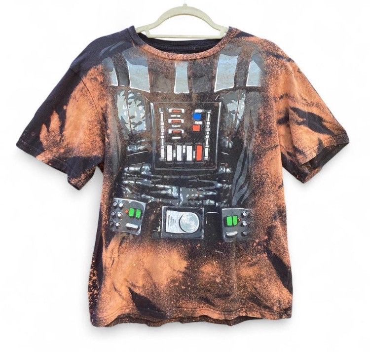 Star Wars Y2K Distressed Star Wars Darth Vader T-Shirt - Black Tiedye Size US L / EU 52-54 / 3 - 1 Thumbnail