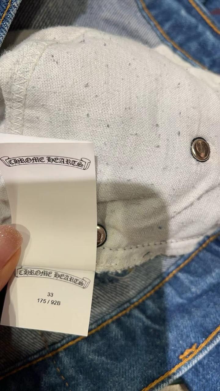 Chrome Hearts CHROME HEARTS Stencil Cross Patch Jeans Size US 33 - 14 Thumbnail