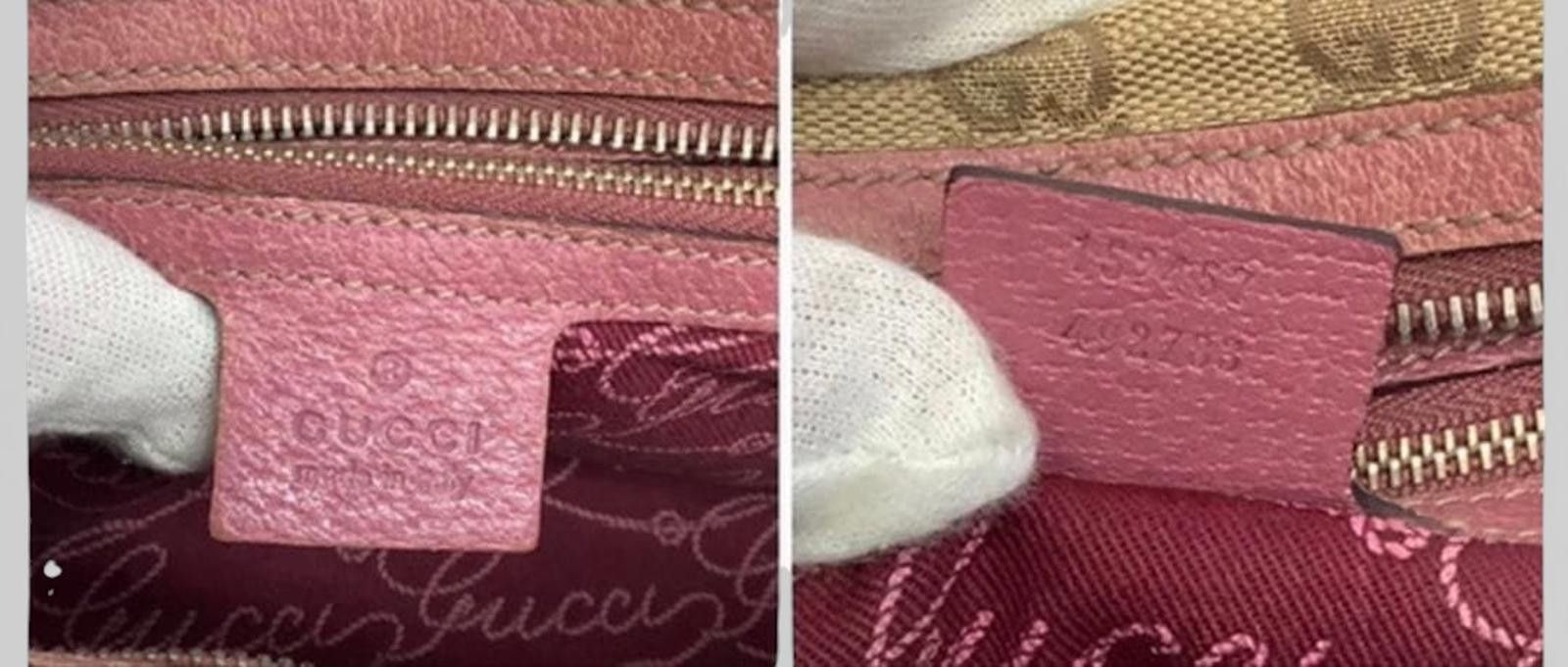 Gucci Gucci - Monogram Canvas Handbag Pink Leather Trim Size ONE SIZE - 5 Thumbnail