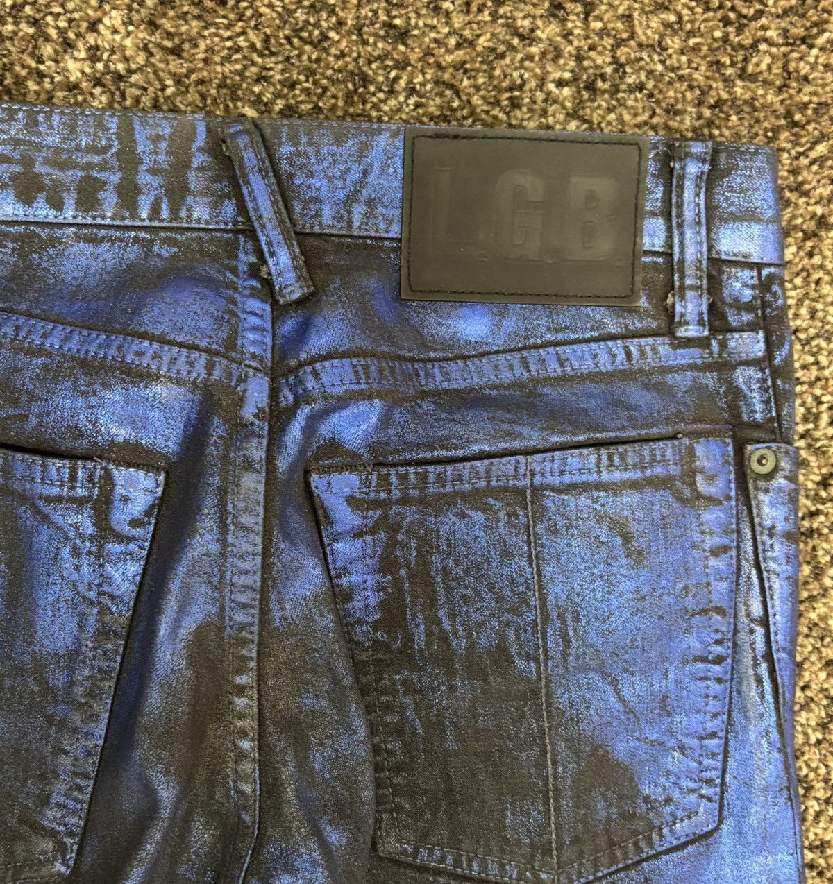 Le Grande Bleu (L.G.B.) LGB waxed bootcut jeans Size US 30 / EU 46 - 3 Thumbnail
